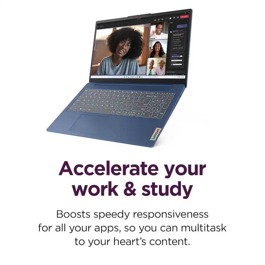Lenovo Accelerate your work & study Boosts speedy responsiveness for all your apps, so you can multitask to your heart's content.