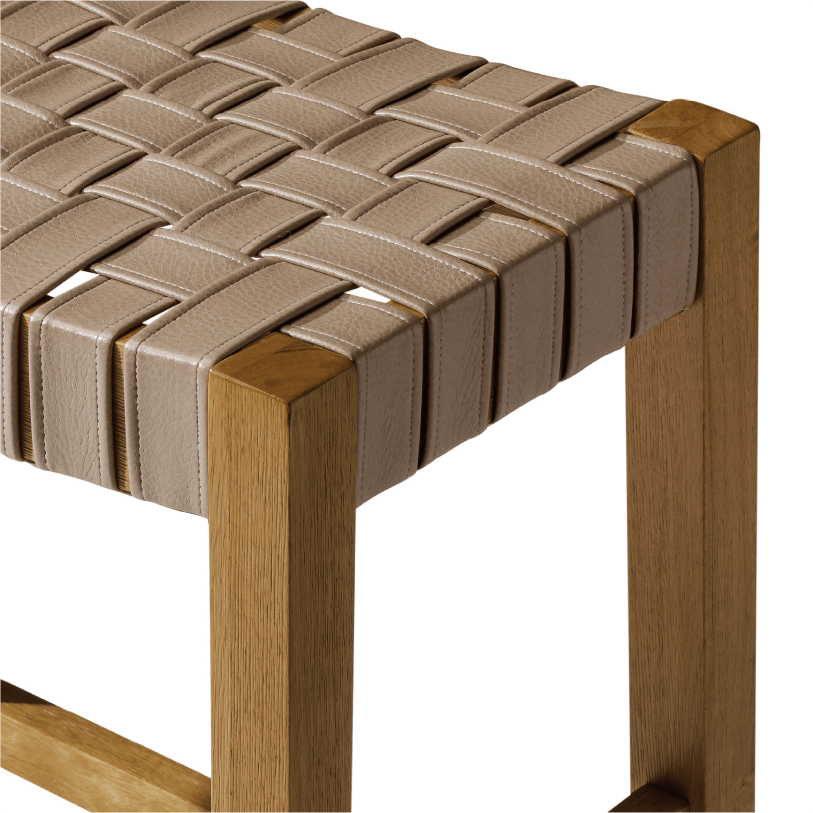 Alt View 6. Maven Lane - 26" Emerson Counter Stool In Weathered Natural Wood Finish With Vegan Leather - Weathered Natural.