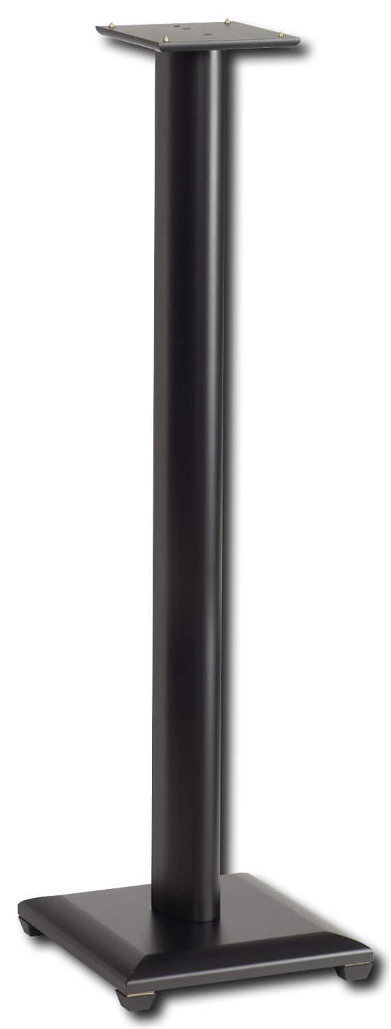 Front. Sanus - Natural Wood 36" Speaker Stands (Pair) - Black.