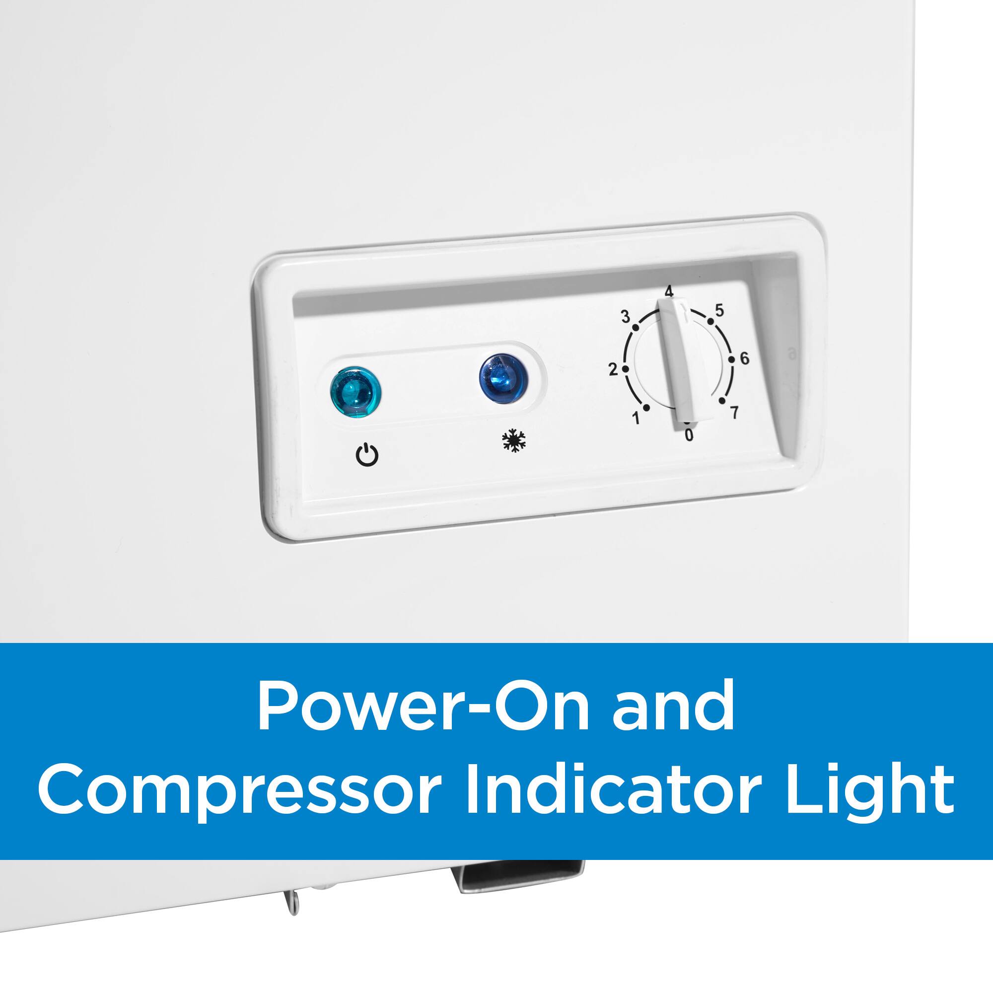 3 4 5 6 2 1 0 7 Power-On and Compressor Indicator Light