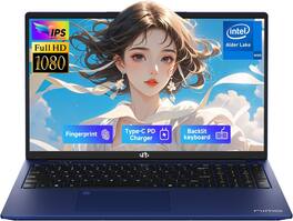 NIMO - 17.3" IPS FHD-Student-Laptop- 16GB RAM 512GB SSD, Intel Pentium 4 Cores N100(Beat i3-1115G4, Up to 3.4GHz) Computer - Blue