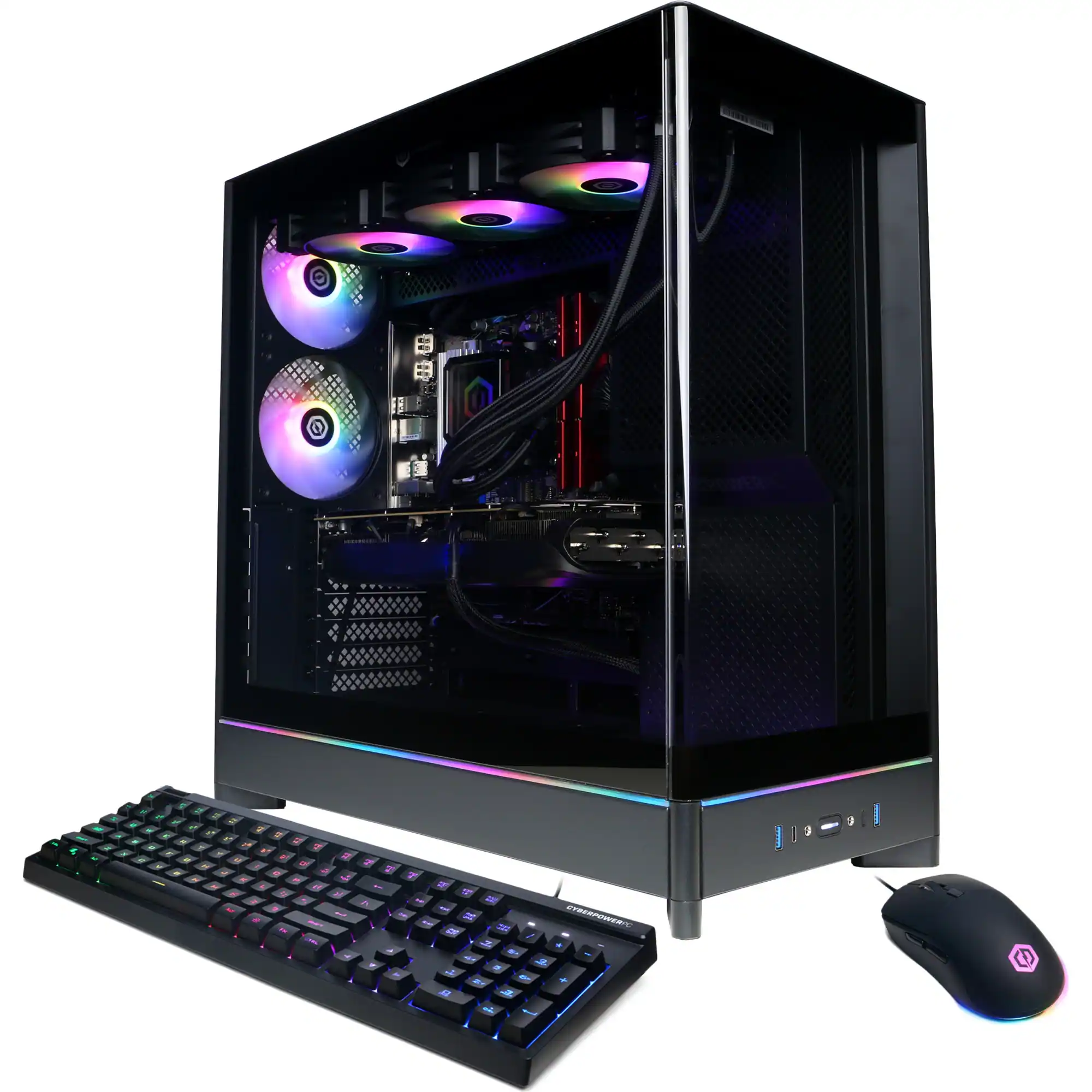 CyberPowerPC - Gaming Desktop - AMD Ryzen 7 9800X3D - NVIDIA GeForce RTX 5080 16GB - 32GB DDR5 - 2TB PCIe 4.0 SSD - Black