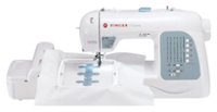Front Zoom. Singer - Futura 30-Stitch Sewing and Embroidery Machine - White.