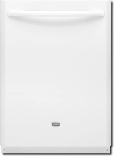 Front Standard. Maytag - 24" Tall Tub Built-In Dishwasher - White.
