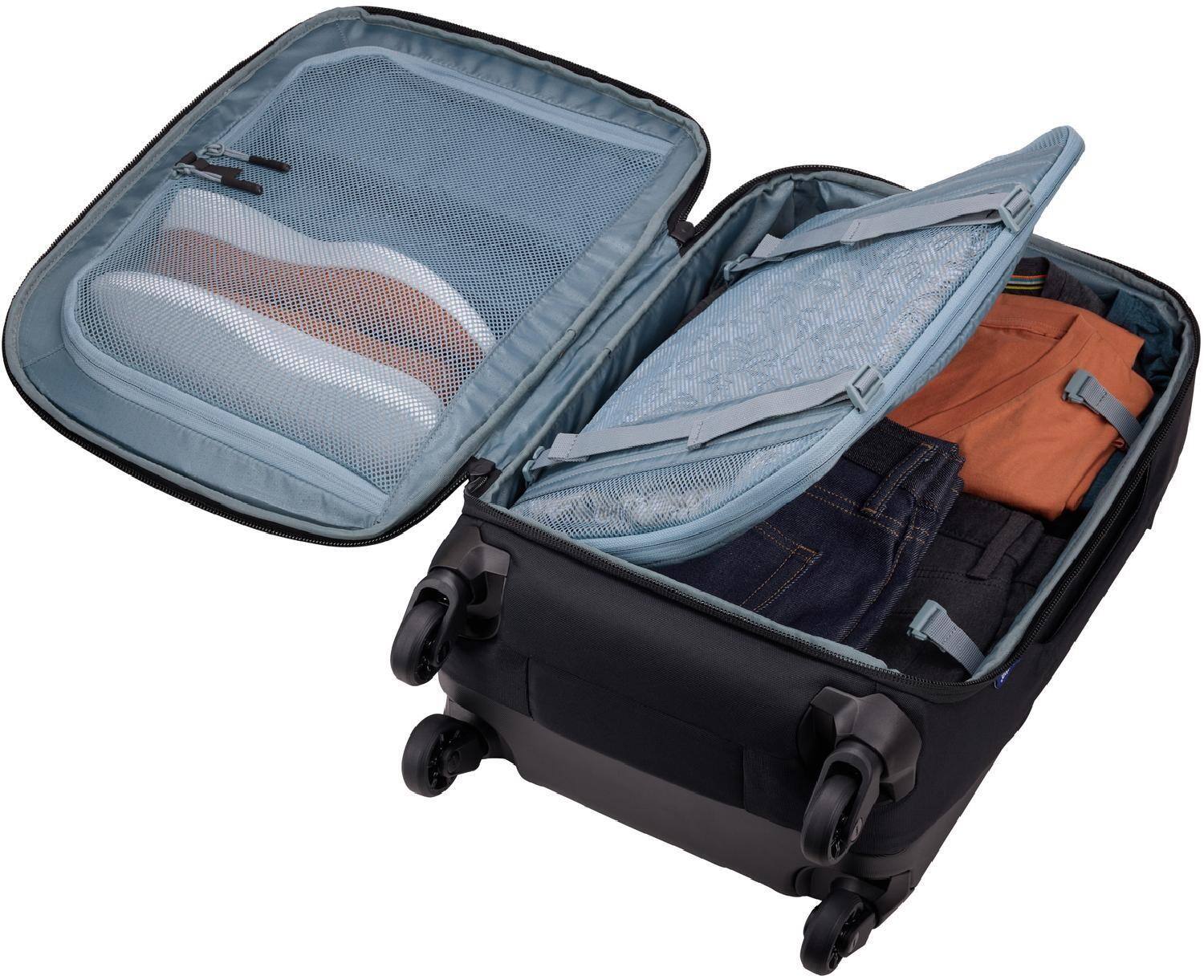 Alt View 1. Thule - Subterra 2 Carry-On Spinner Suitcase – Compact 22" Travel Luggage - Black.