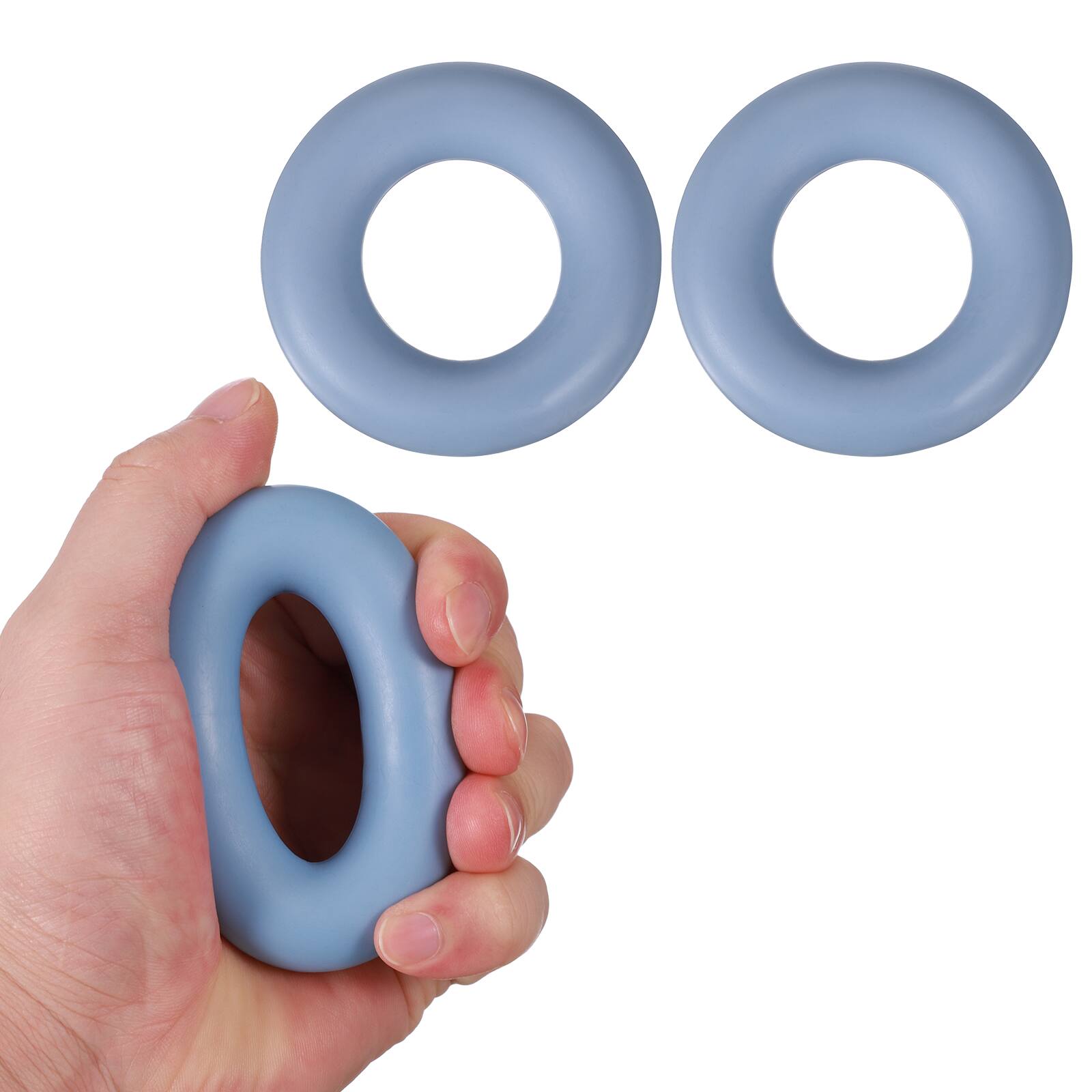 Front. Unique Bargains - 2pcs 2.8" 60LB Extra Pro Hand Gripper - Durable Non-Slip Exercise for Athletes, Rock Climbing, Workout & Fitness - Blue.