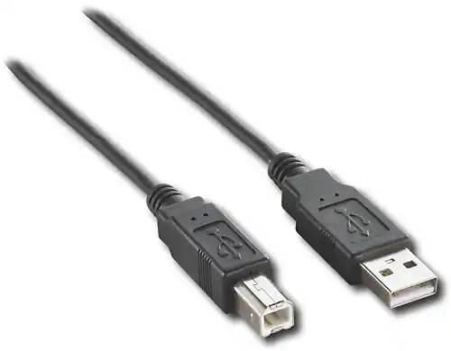 Front. Dynex™ - 6' USB 2.0 A/B Cable - Black.