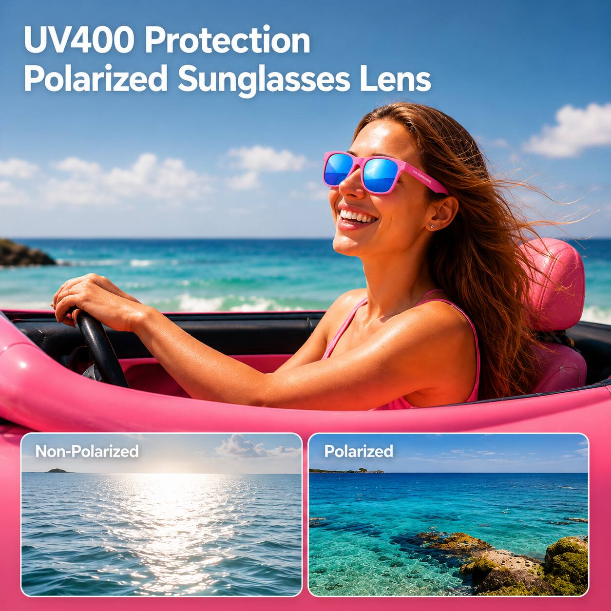 UV400 Protection Polarized Sunglasses Lens

Non-Polarized

Polarized