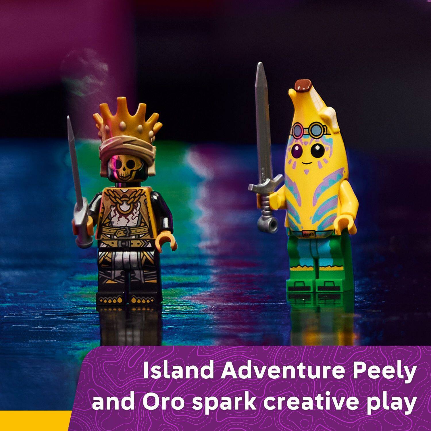 Island Adventure Peely and Oro spark creative play.