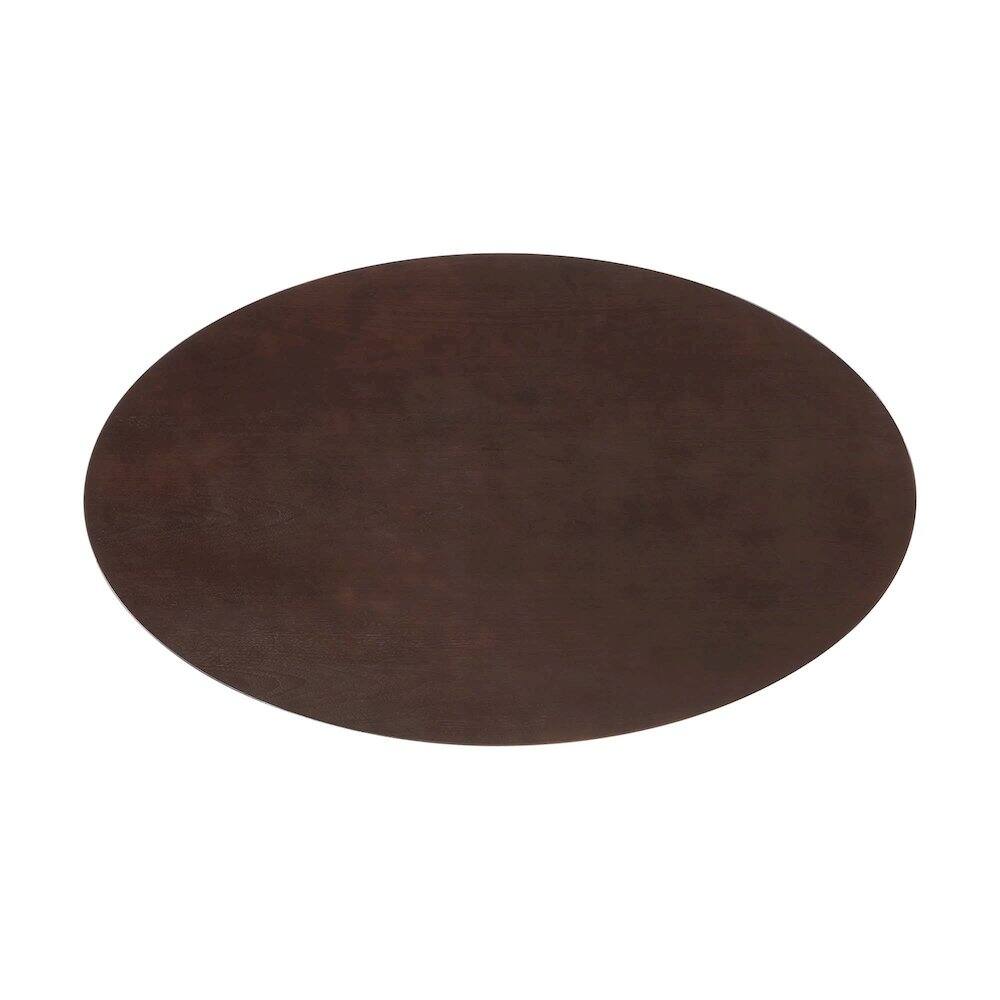 Back. Modway - Lippa 60" Oval Wood Dining Table - Brown.