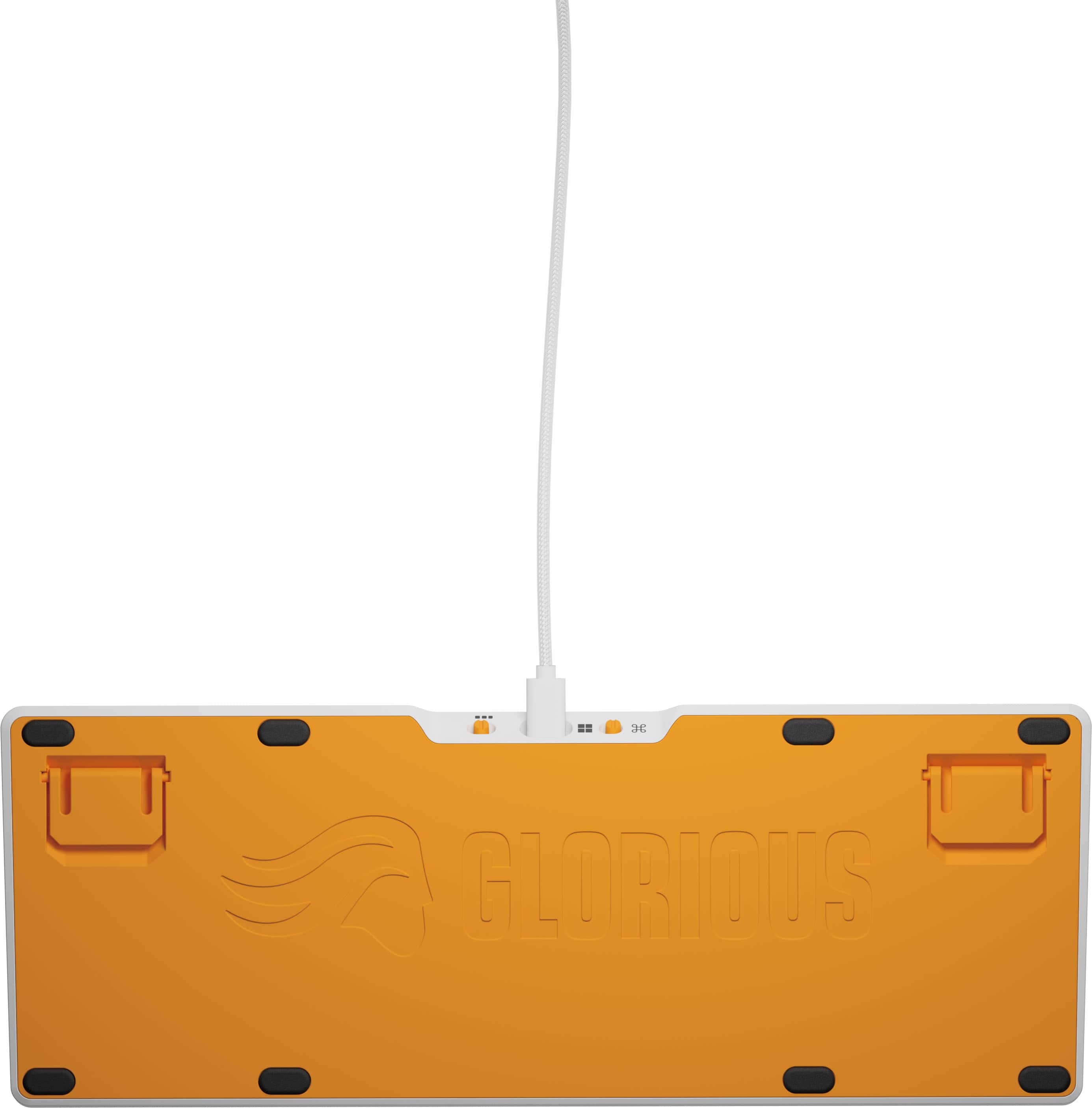 Left. Glorious - GMMK 3 65% Wired Mechanical Linear Switch Gaming Keyboard with Hot-swappable Switches - White.