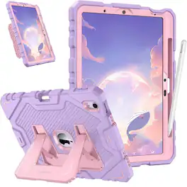 Kitcheniva - Durable Full Body Rugged Cover For iPad Air 11 Inch M3 And M2 Generation - Purple