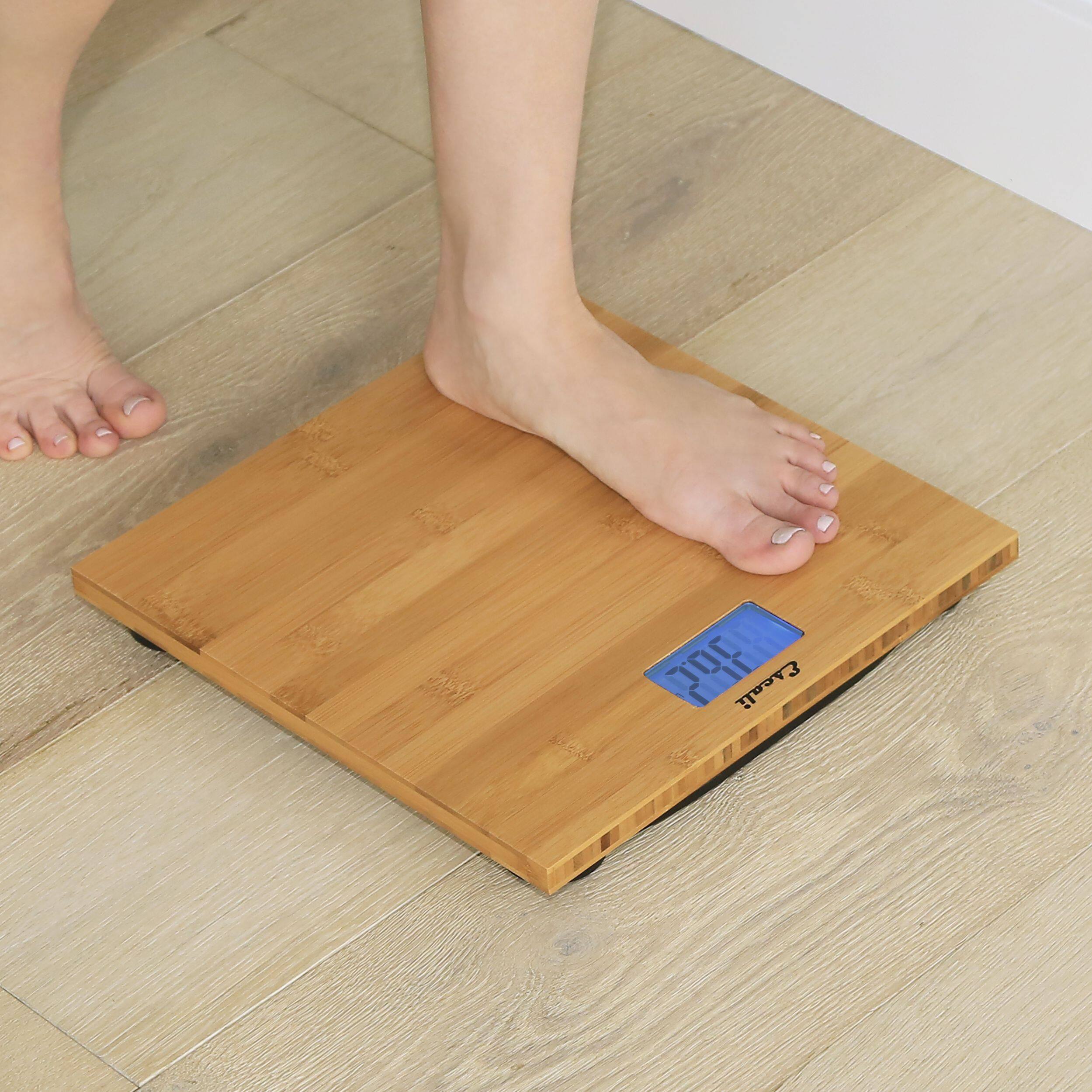 Alt View 2. Escali - Bamboo Bathroom Scale - Bamboo.
