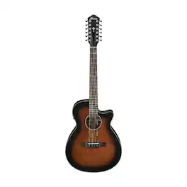 Ibanez - AEG 12-String Acoustic-Electric Guitar - Dark Violin Sunburst