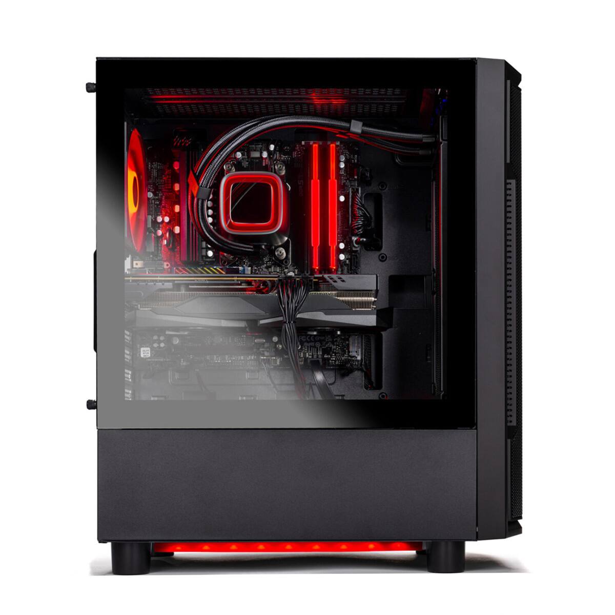 Back. Skytech Gaming - Skytech SHADOW4 - AMD Ryzen 7 7700X, 9070XT, 16GB 6000 MHz DDR5 RAM, 850W GOLD A3 PSU - Black.