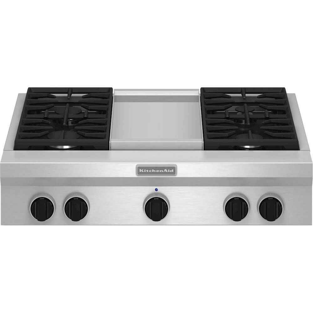 Gas Cooktop With 4 Burners And Griddle