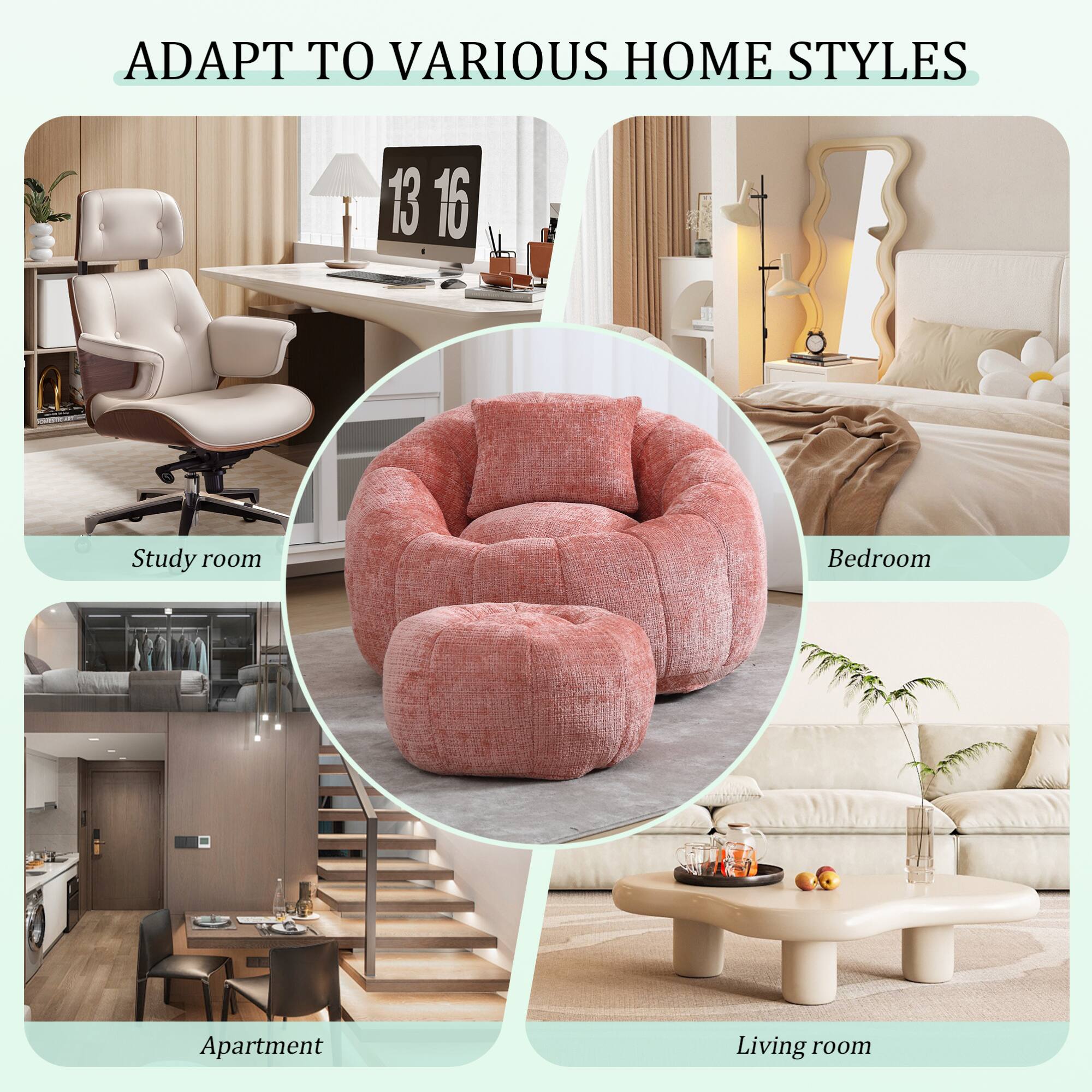 ADAPT TO VARIOUS HOME STYLES

- Study room
- Bedroom
- Apartment
- Living room