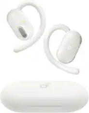 Front. Soundcore - by Anker V20i Open-Ear Headphones with Adjustable Ear Hooks - White.