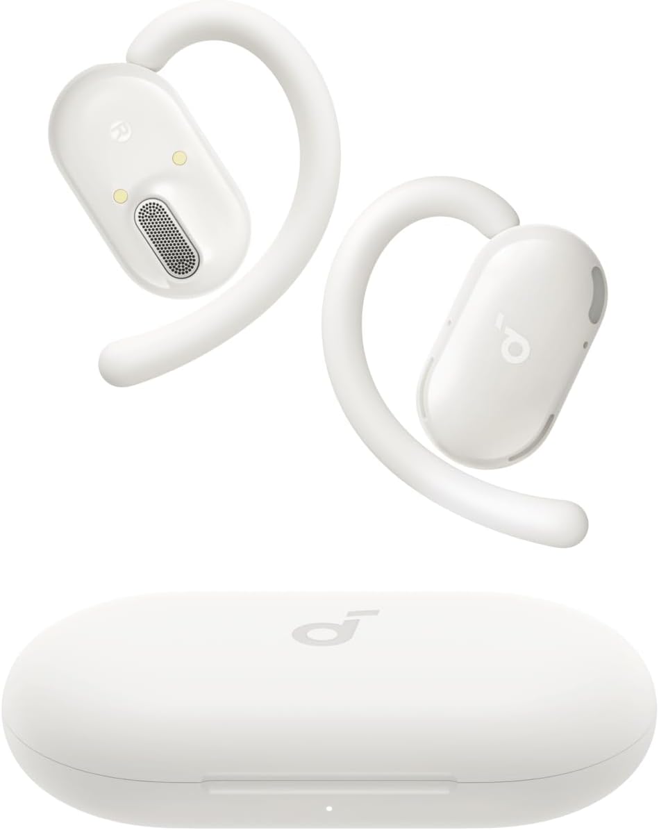 Soundcore - V20i by Anker Open-Ear Headphones,Adjustable Ear Hooks - White