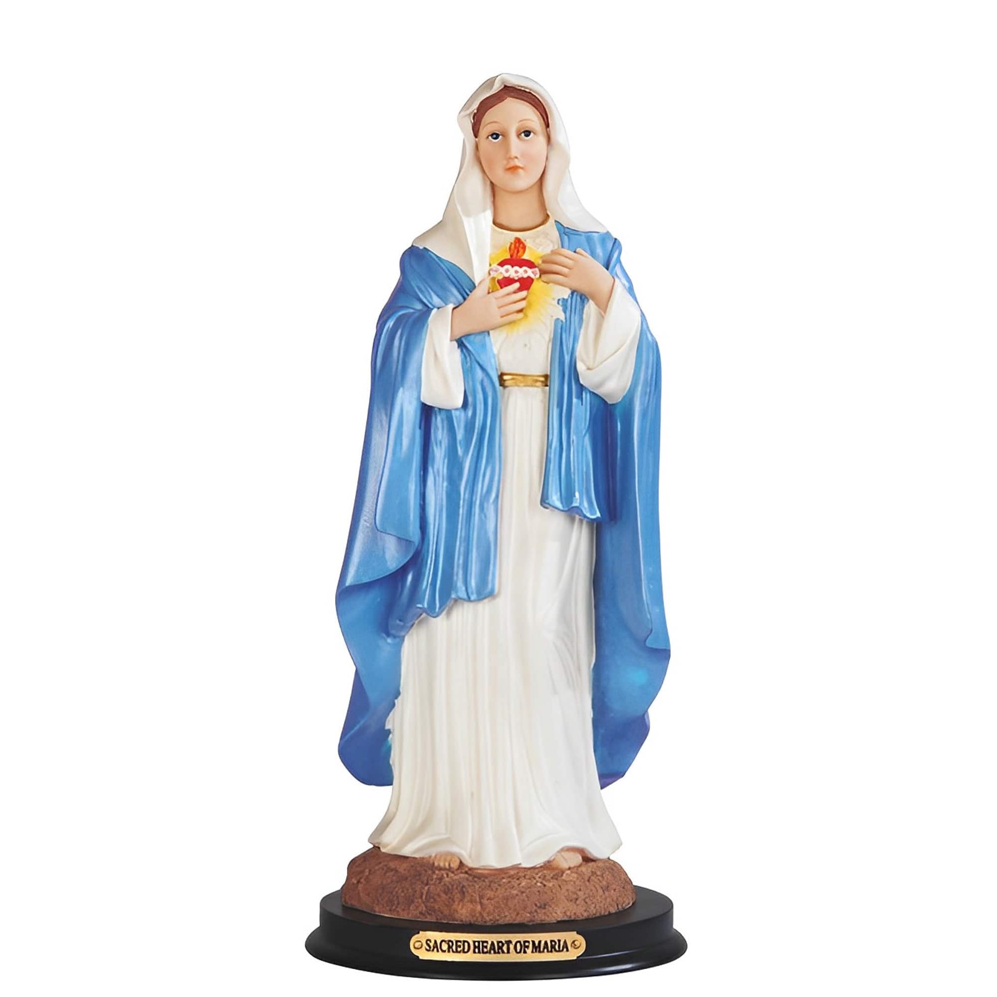 FC Design - 12"H Sac Heart of Maria Holy Figurine Statue Desk Tabletop Home Decor Gift - Multi-Color