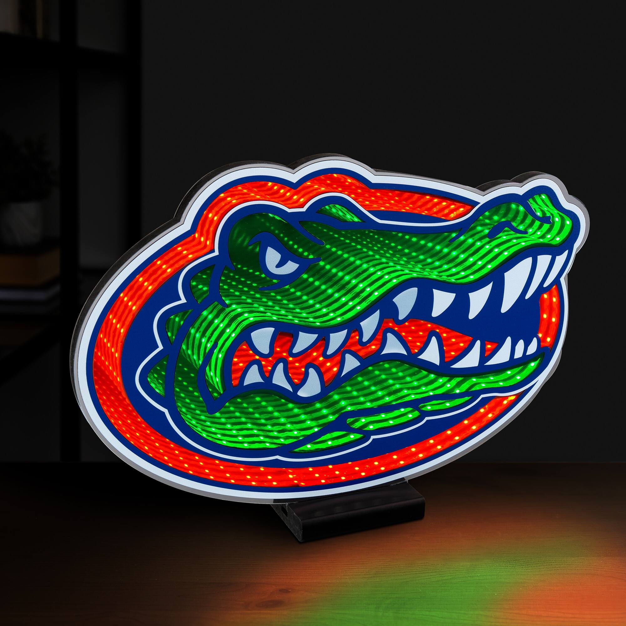 Alt View 2. Sporticulture - Florida Gators LED Infinity Logo Light - Green.