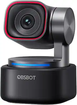 OBSBOT - Tiny 3 AI-Powered 4K PTZ Webcam - Black