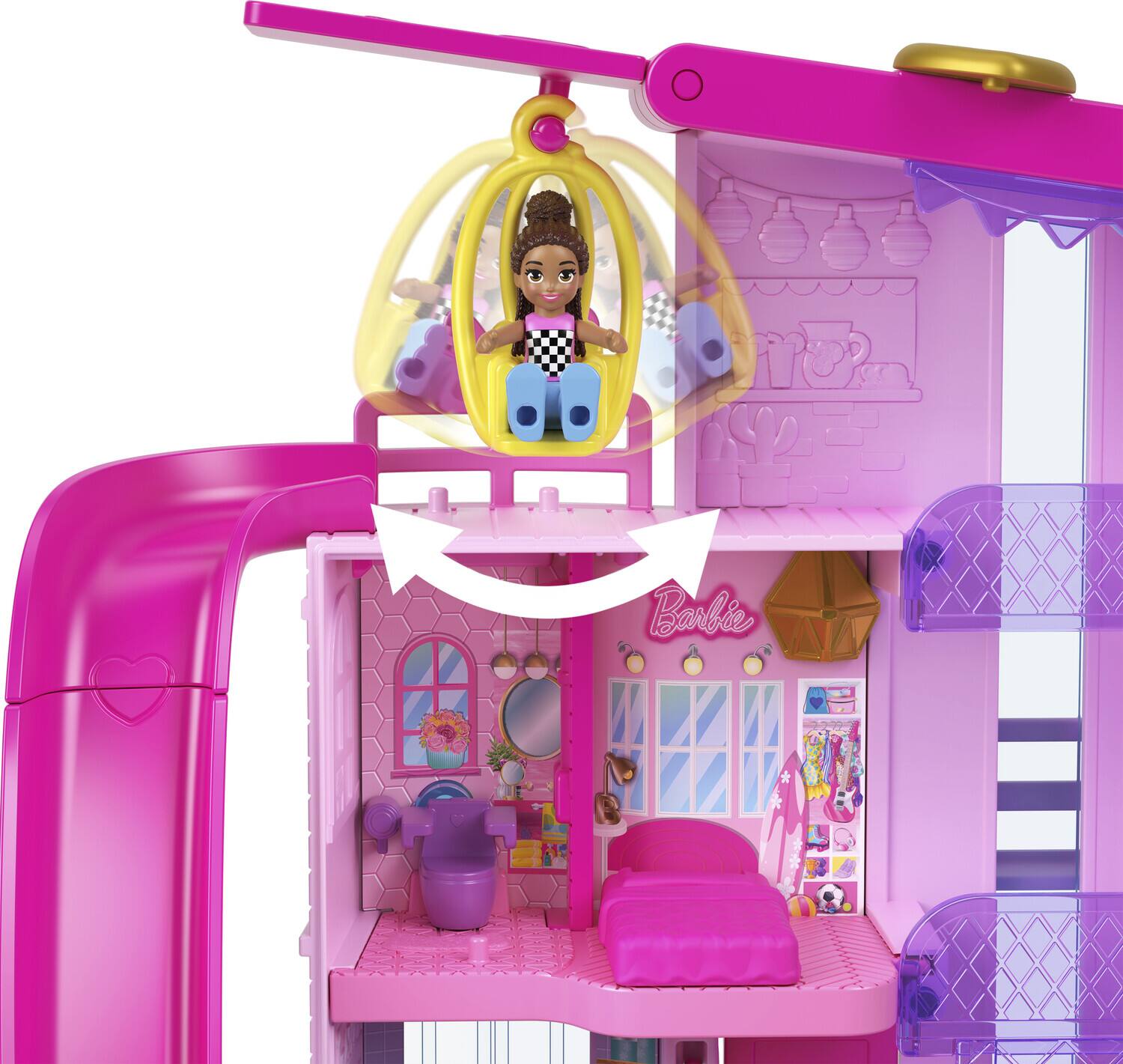 Alt View 4. Mattel - Polly Pocket Barbie Compact Playset   - Collectibles - Multicolor.