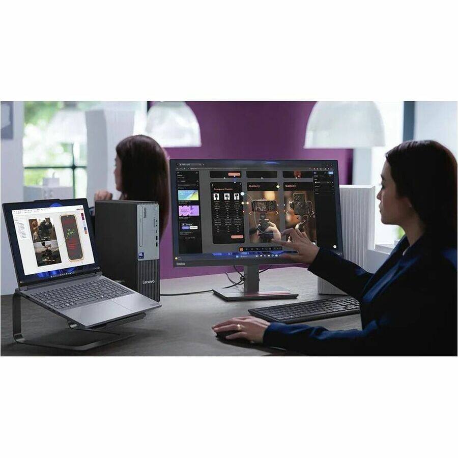 Alt View 2. Lenovo - Lenovo ThinkCentre neo 50s Gen 6 13DQ001GUS Intel Core Ultra 5 225 16GB 512GB SSD Raven Black - Black.