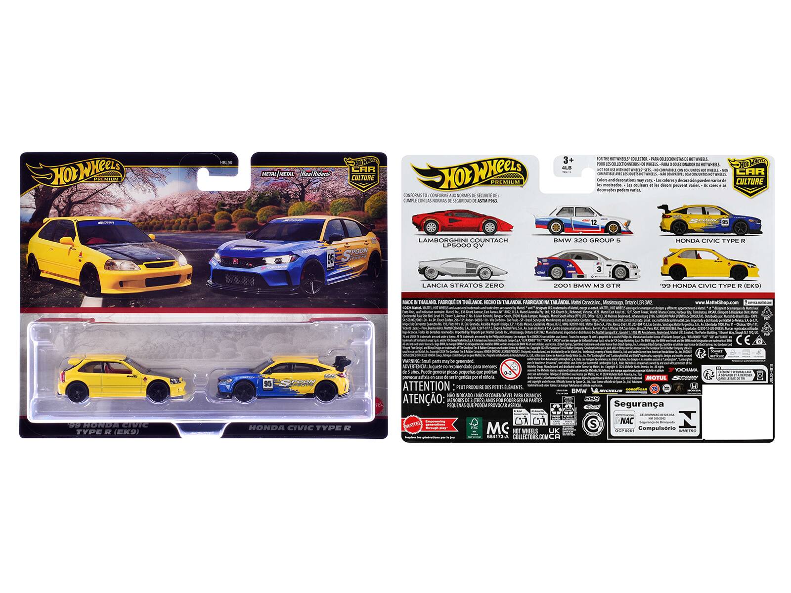 Sure, here is the corrected and grouped text from the image:

---

**Front of the Package:**

- **Hot Wheels**
- **Premium**
- **Car Culture**
- **99 Honda Civic Type R (EK9)**
- **Hot Wheels**
- **Premium**
- **Car Culture**
- **99 Honda Civic Type R (EK9)**
- **Hot Wheels**
- **Premium**
- **Car Culture**
- **99 Honda Civic Type R (EK9)**
- **Hot Wheels**
- **Premium**
- **Car Culture**
- **99 Honda Civic Type R (EK9)**
- **Hot Wheels**
- **Premium**
- **Car Culture**
- **99 Honda Civic Type R (EK9)**
- **Hot Wheels**
- **Premium**
- **Car Culture**
- **99 Honda Civic Type R (EK9)**
- **Hot Wheels**
- **Premium**
- **Car Culture**
- **99 Honda Civic Type R (EK9)**
- **Hot Wheels**
- **Premium**
- **Car Culture**
- **99 Honda Civic Type R (EK9)**
- **Hot Wheels**
- **Premium**
- **Car Culture**
- **99 Honda