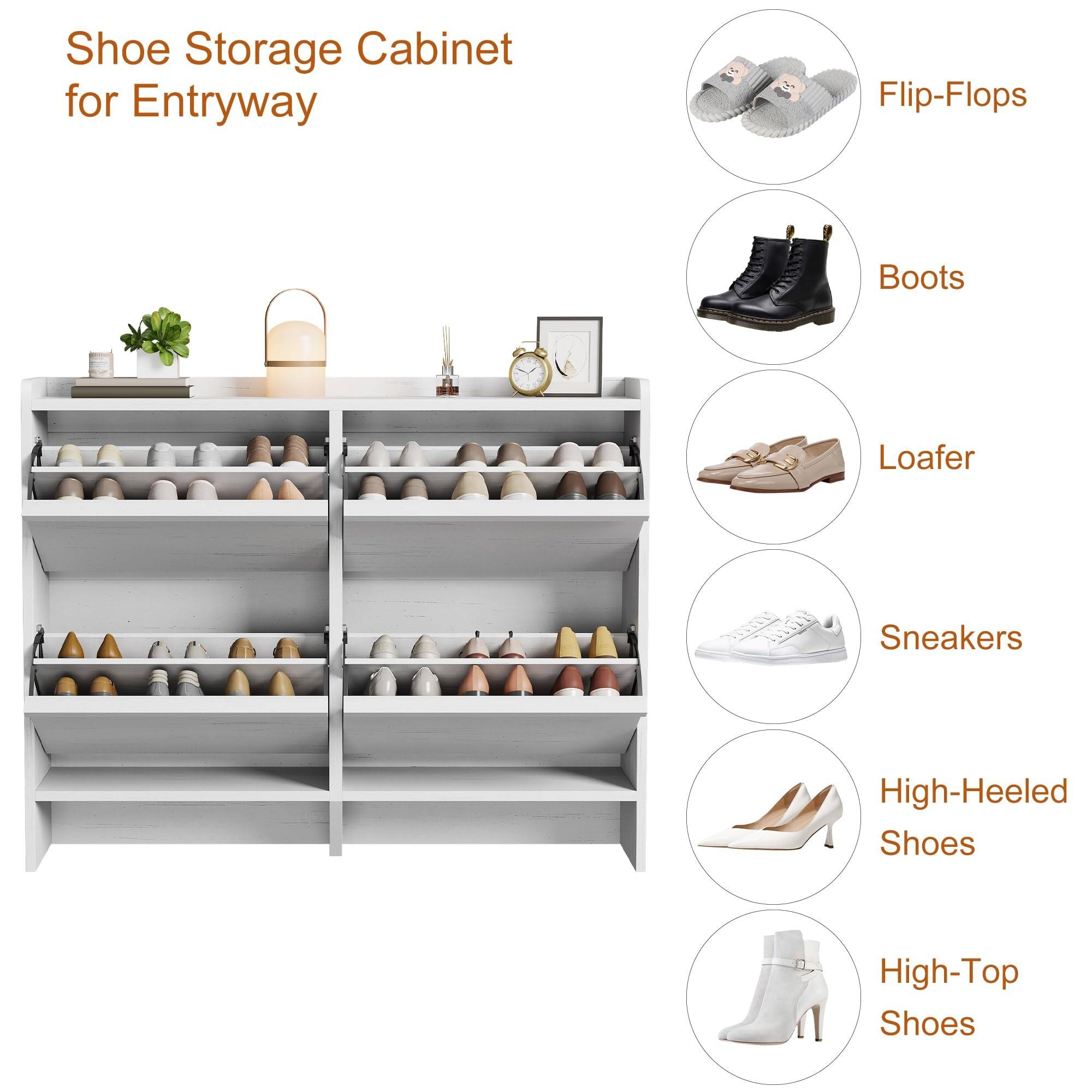 Shoe Storage Cabinet for Entryway

- Flip-Flops
- Boots
- Loafer
- Sneakers
- High-Heeled Shoes
- High-Top Shoes