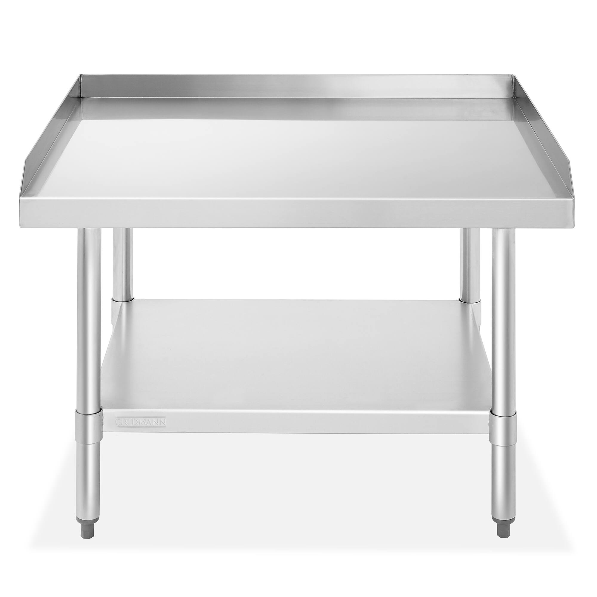 Alt View 1. GRIDMANN - 36 x 30-in Stainless Steel NSF Grill Table with Undershelf - Silver.