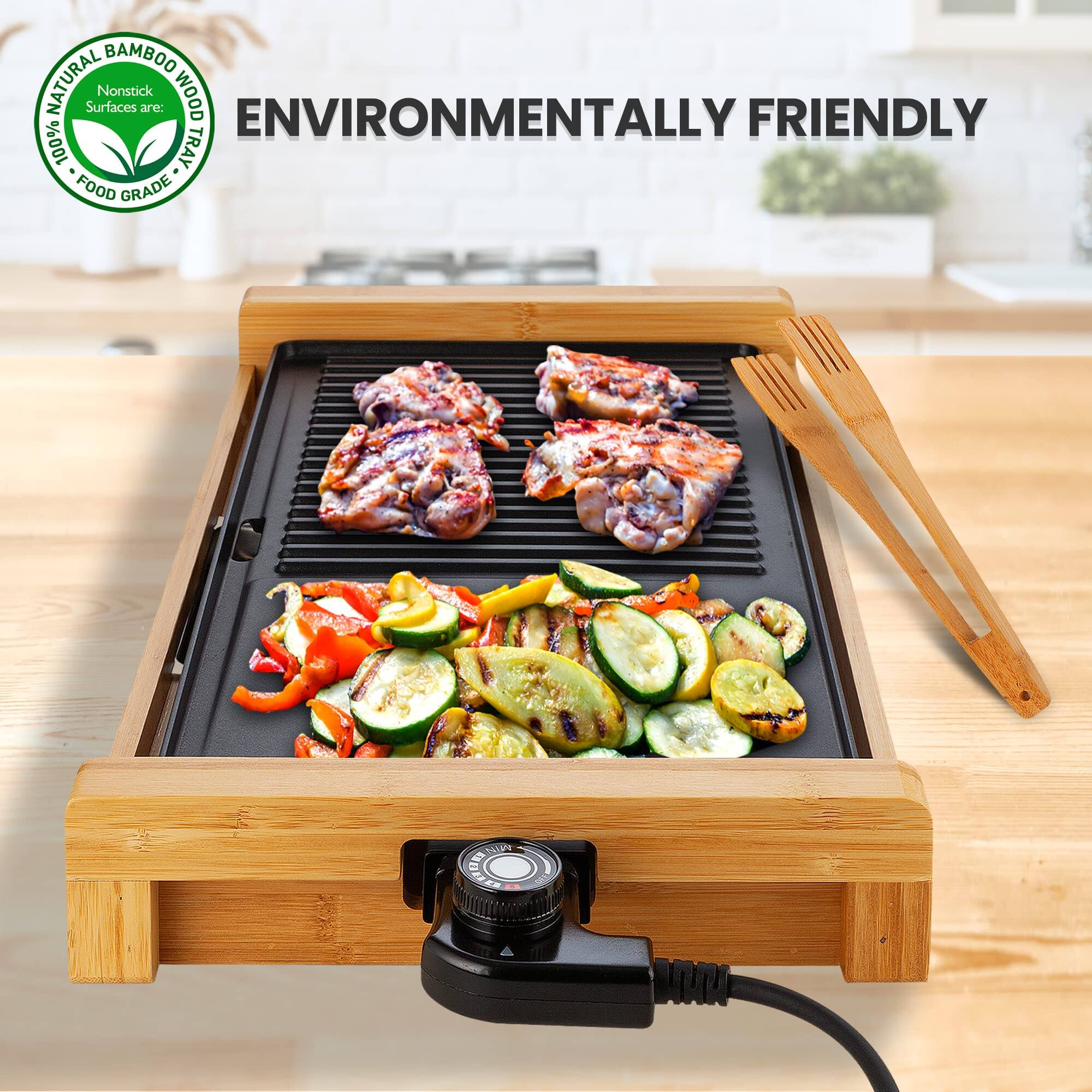 BAMBOO NATURAL Surfaces Nonstick are. WOOD ENVIRONMENTALLY FRIENDLY 100% TRAY FOOD GRADE