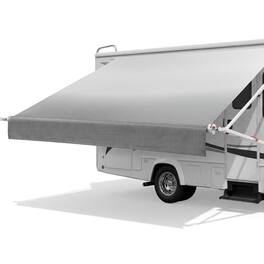 VEVOR - Manual RV Awning Complete Kit, 10.12FT Retractable RV Awning with Aluminum Alloy Frame & Waterproof PVC Fabric - Gradient Gray