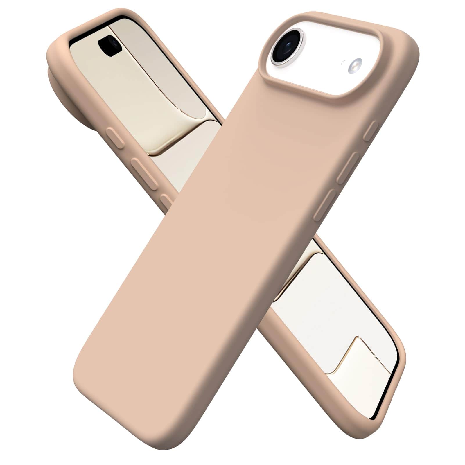 Ornarto - Designed for iPhone Air Case 6.5", Liquid Silicone Soft Gel Rubber Shockproof Protective Case - Nude Taupe