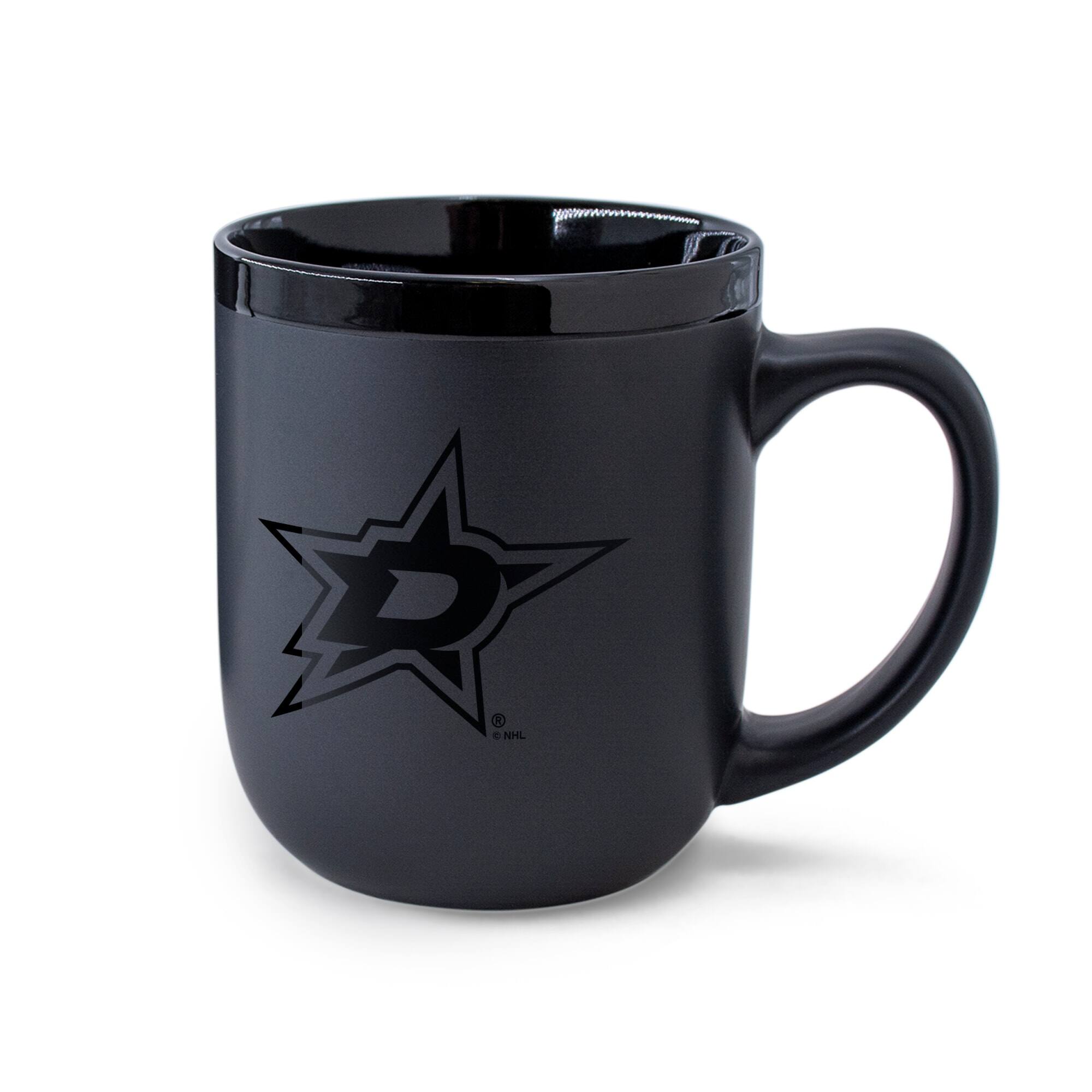 Front. WinCraft - Dallas Stars 17oz. Black Tonal Ceramic Mug - Black.