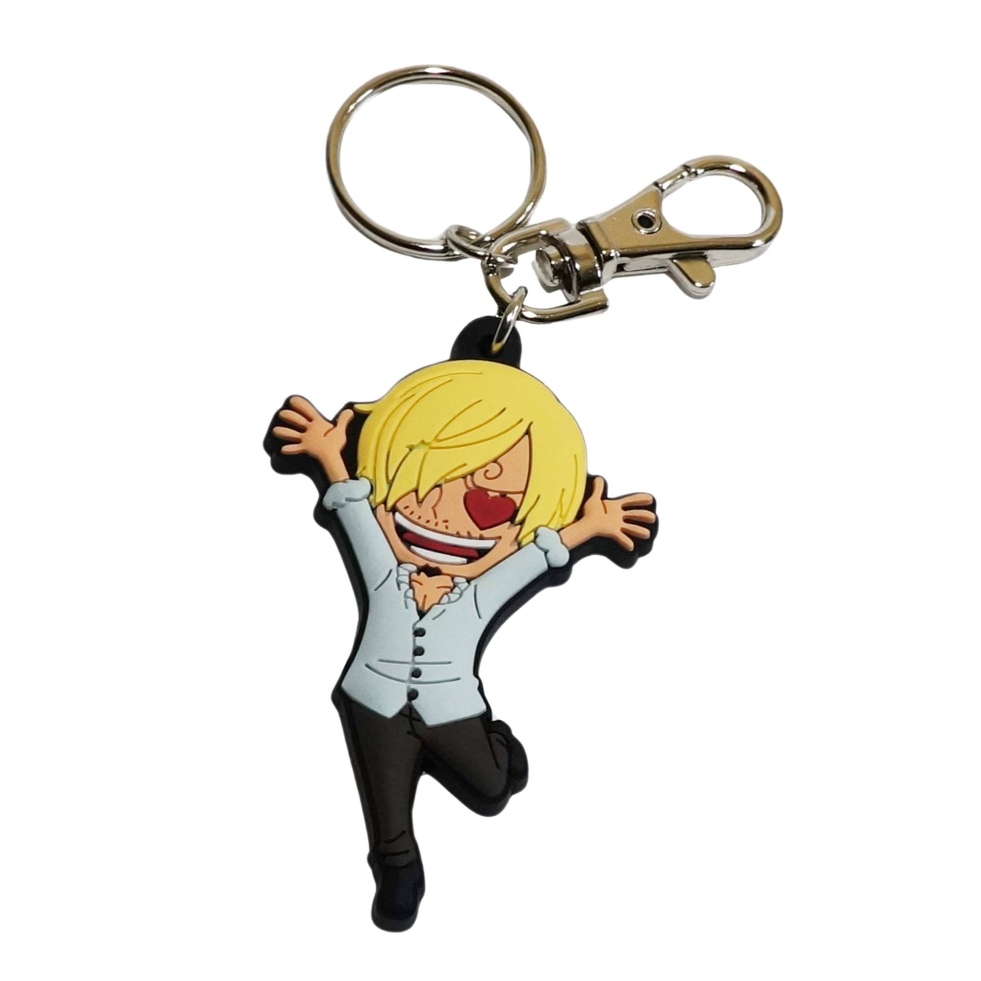 Front. Great Eastern - One Piece Sanjin Love PVC Keychain - Gray.
