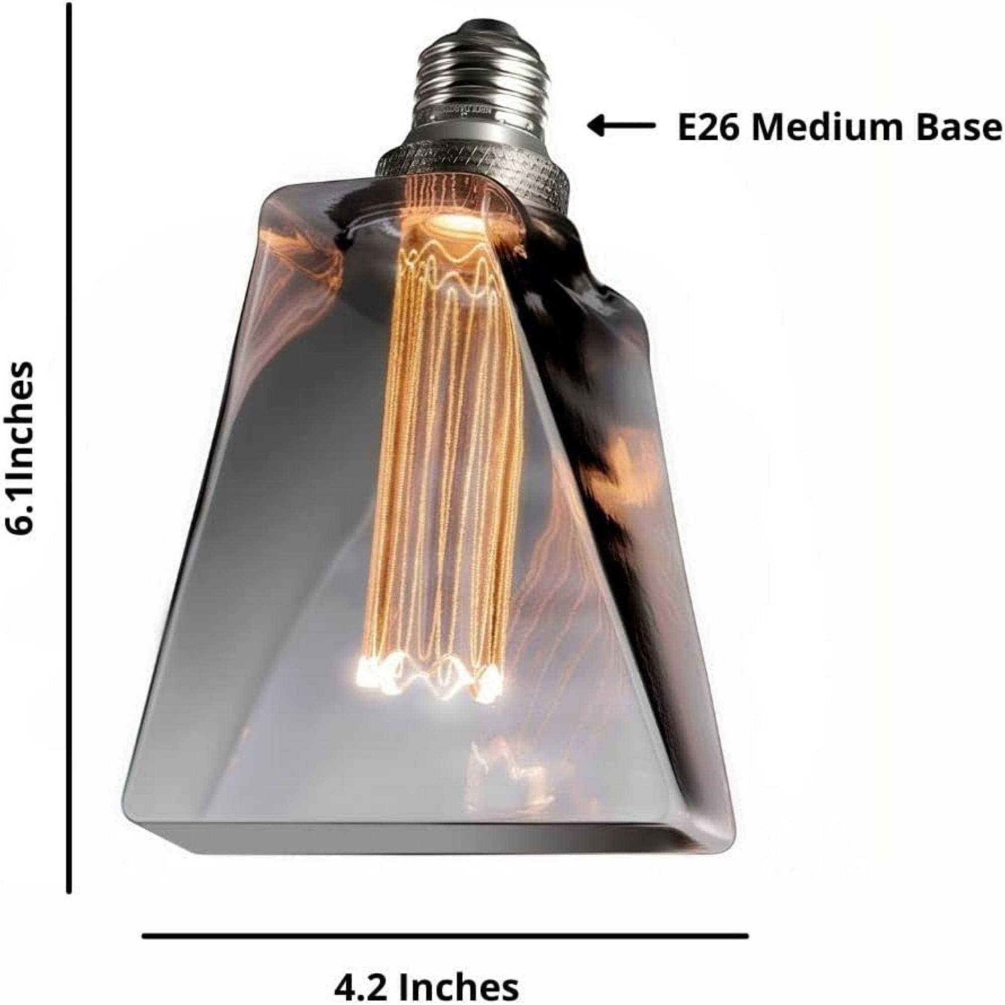 E26 Medium Base, 6.1 Inches, 4.2 Inches