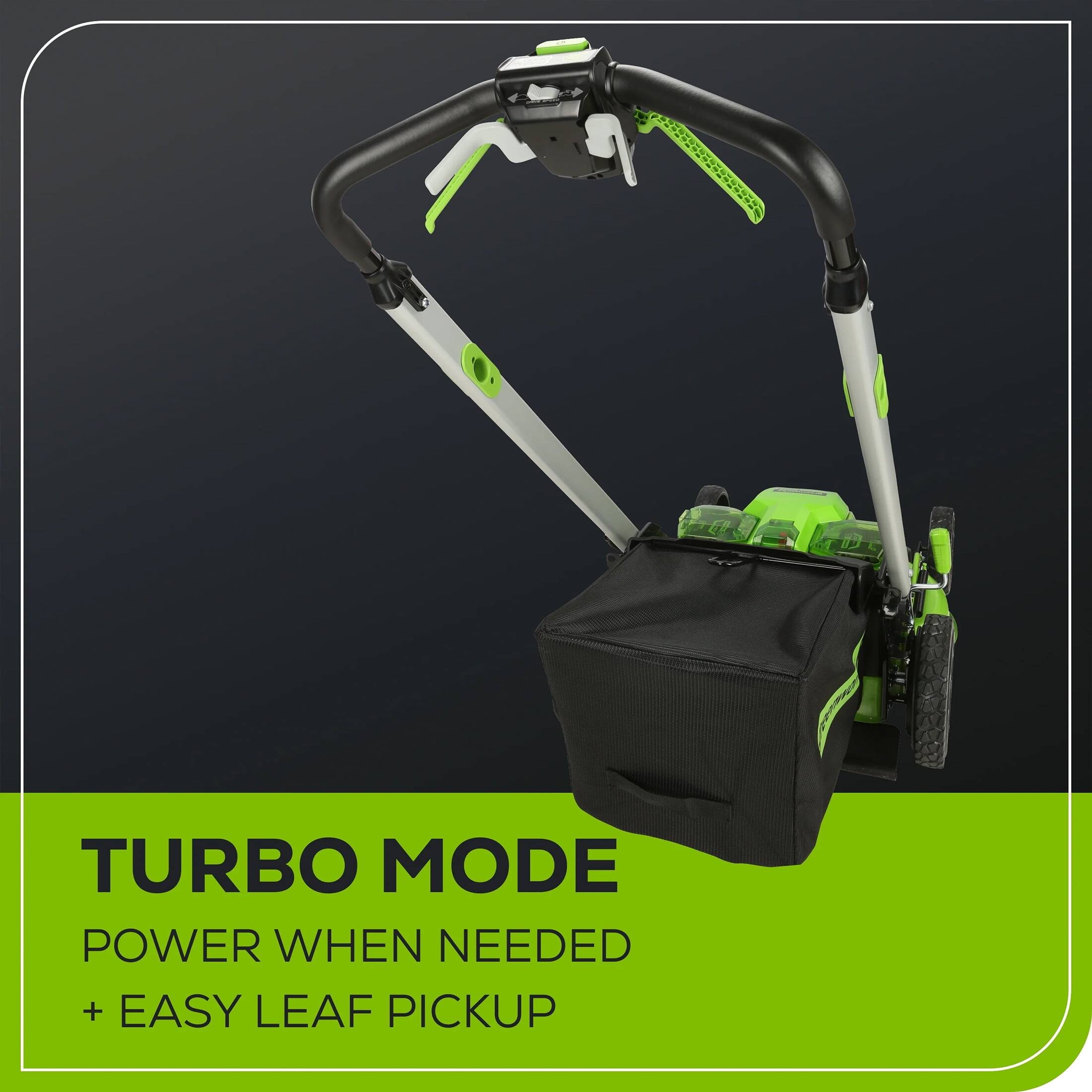 TURBO MODE  
POWER WHEN NEEDED  
+ EASY LEAF PICKUP
