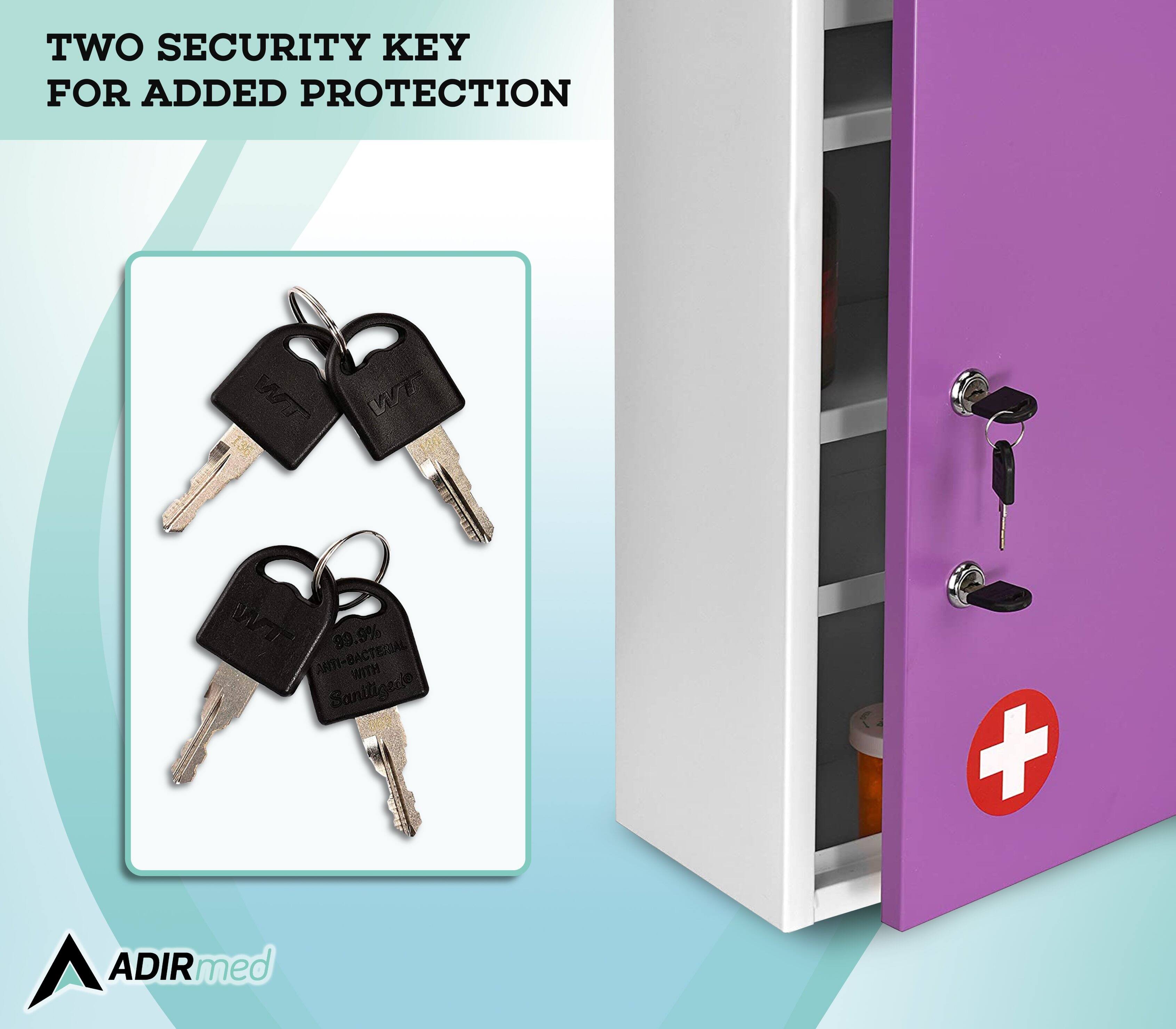 TWO SECURITY KEY FOR ADDED PROTECTION WT WT 90.9% ANTI-BACTERIAL WITH Sanitized + ADIRmed