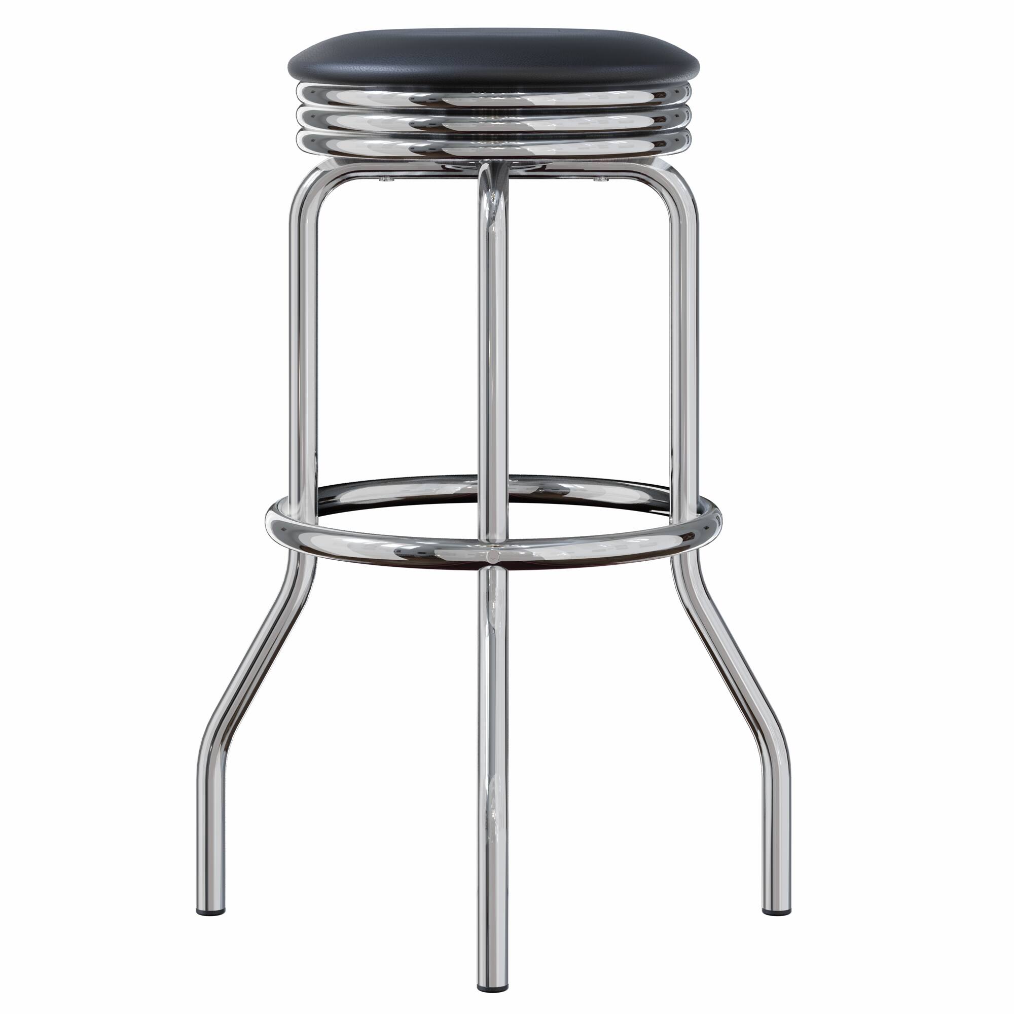 Alt View 3. Winsome Wood - Summit 2-Pc Swivel Seat Stool Set - Black/Bright Chrome.