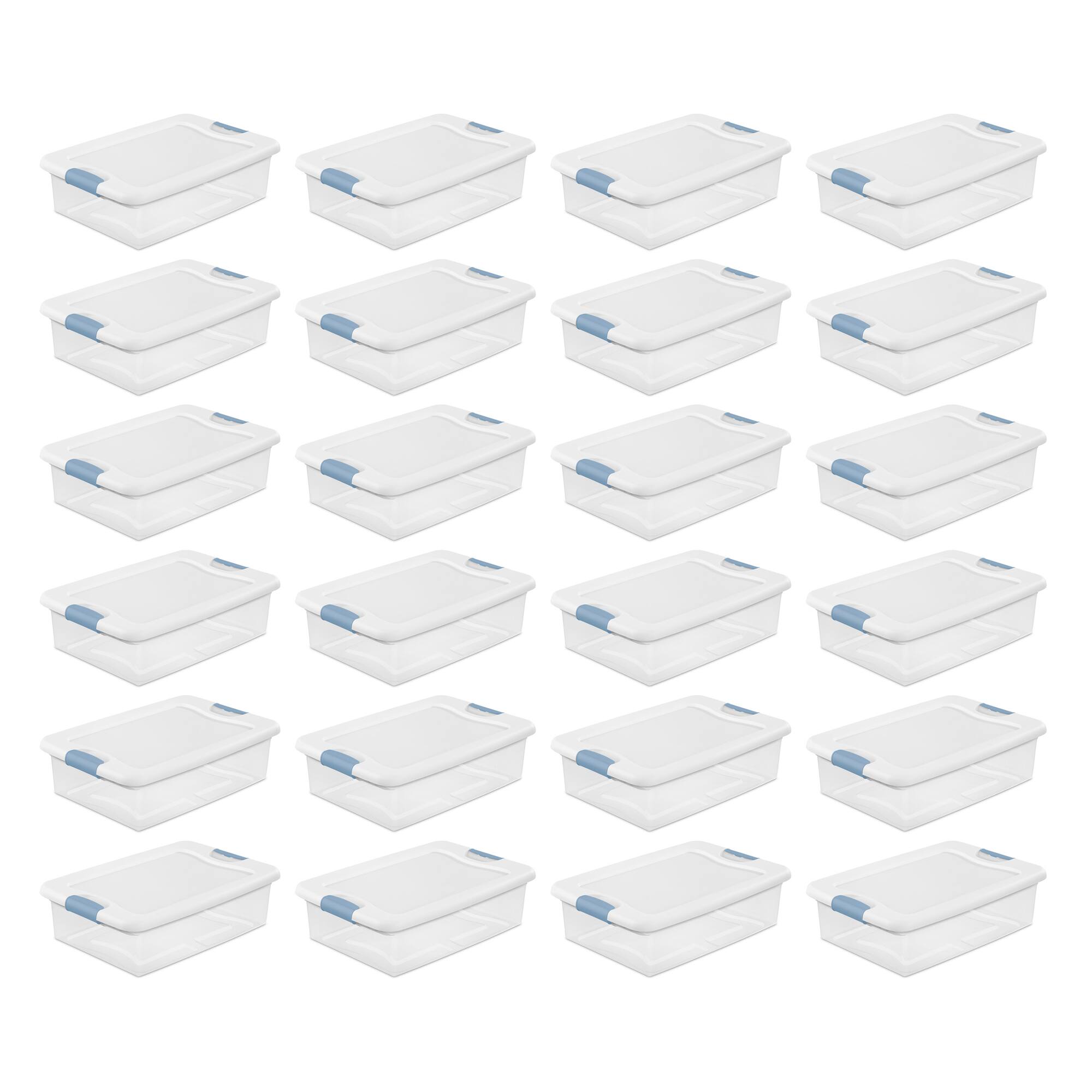 Alt View 1. Sterilite - Sterilite 32-Quart Clear Stackable Latching Storage Box Container (24 Pack).