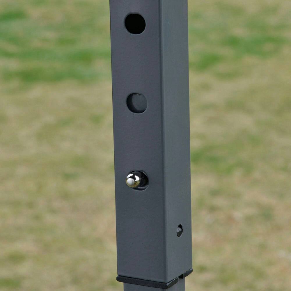 Alt View 5. Spaco - Spaco 13' x 11' Hexagonal Pop Up Gazebo,6 Sidewall Netting,Adjustable Height - Dark Brown.