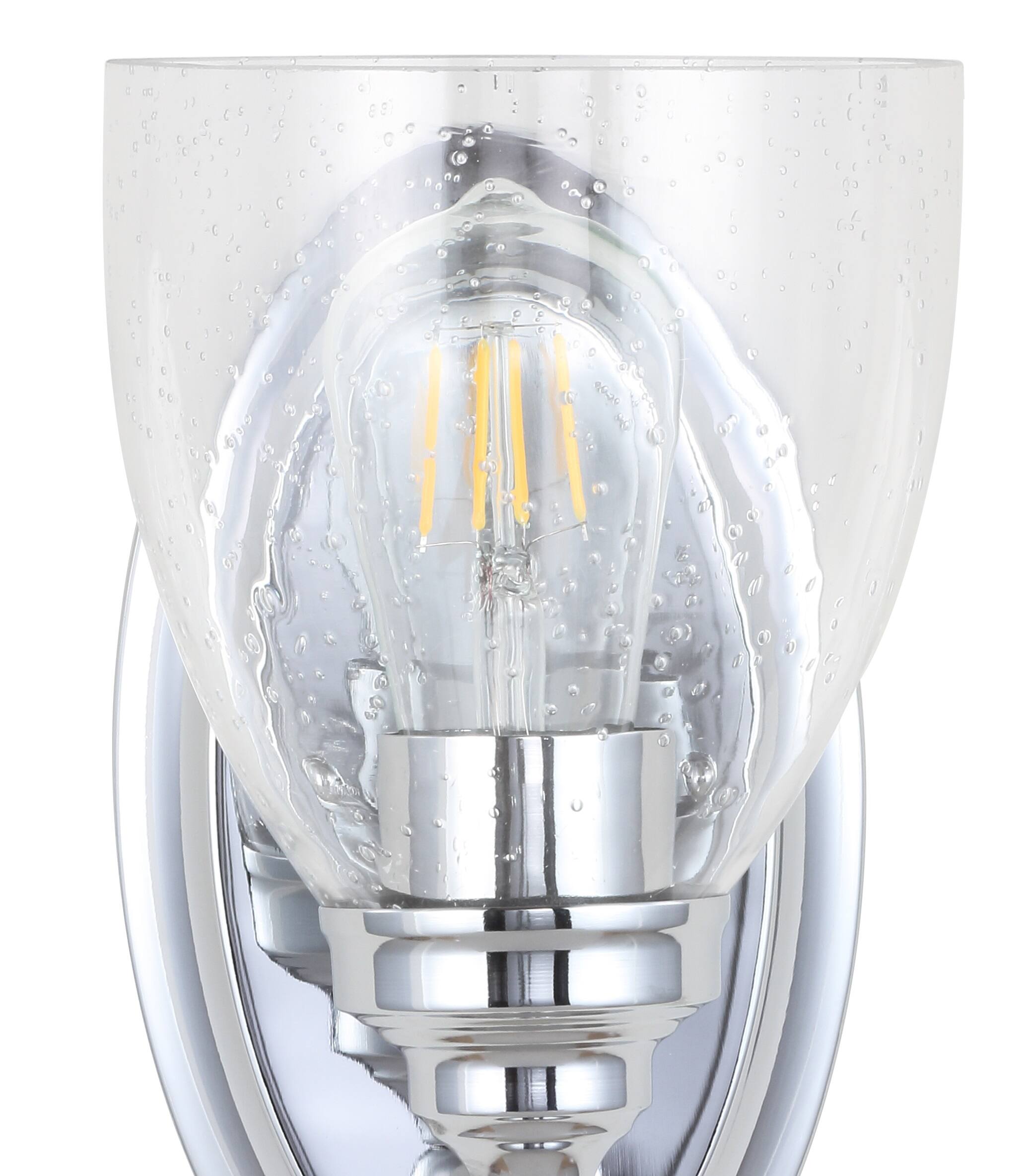 Alt View 4. Jonathan Y - Marais 5.5" Metal/Glass LED Vanity, Chrome - Chrome.
