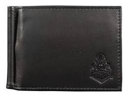 Rico Industries - Purdue Boilermaker's Genuine Black Leather Money Clip Wallet RFID Blocking - Multi