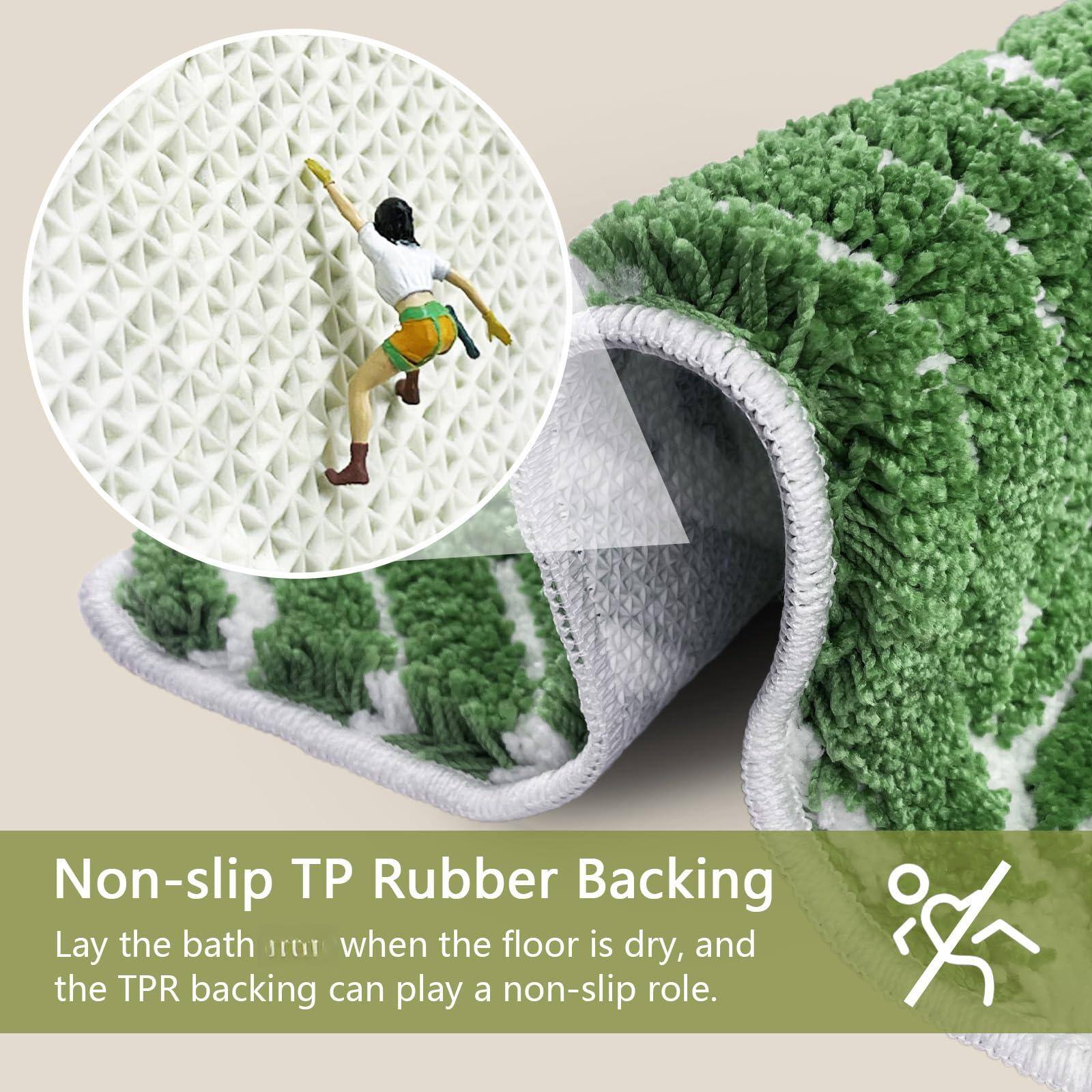 Non-slip TP Rubber Backing

Lay the bath runner when the floor is dry, and the TPR backing can play a non-slip role.