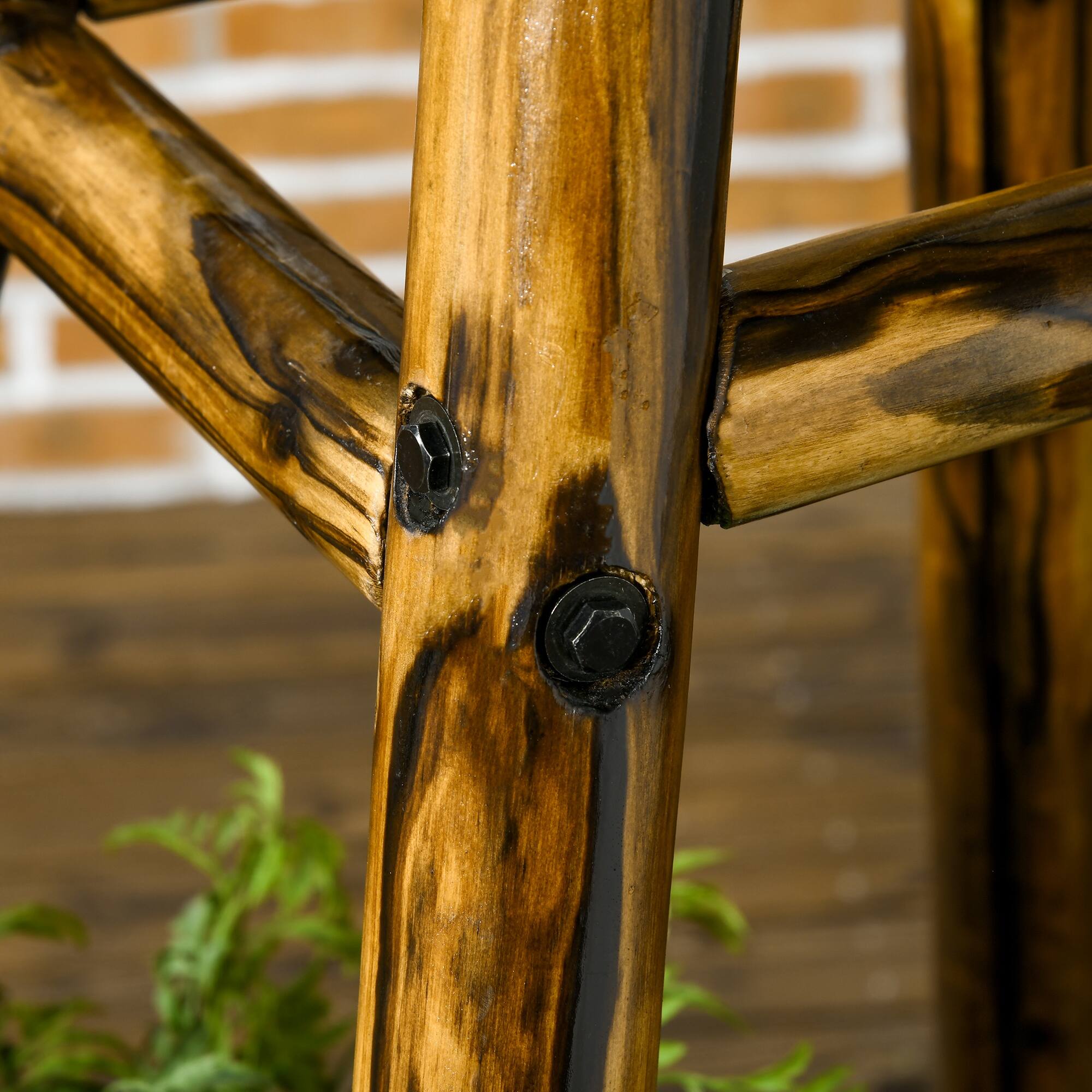 Alt View 8. Outsunny - Weather Vane, Wind Vane with Bottom Shelf, Steel Windmill Head - Carbonized.