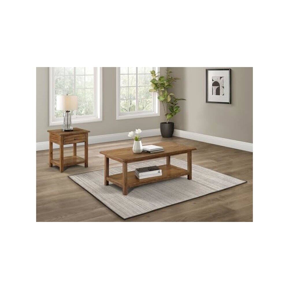 Alt View 1. Coaster Co. of America - Payne 2-piece Coffee and 1-drawer End Table Set Brown - Brown.