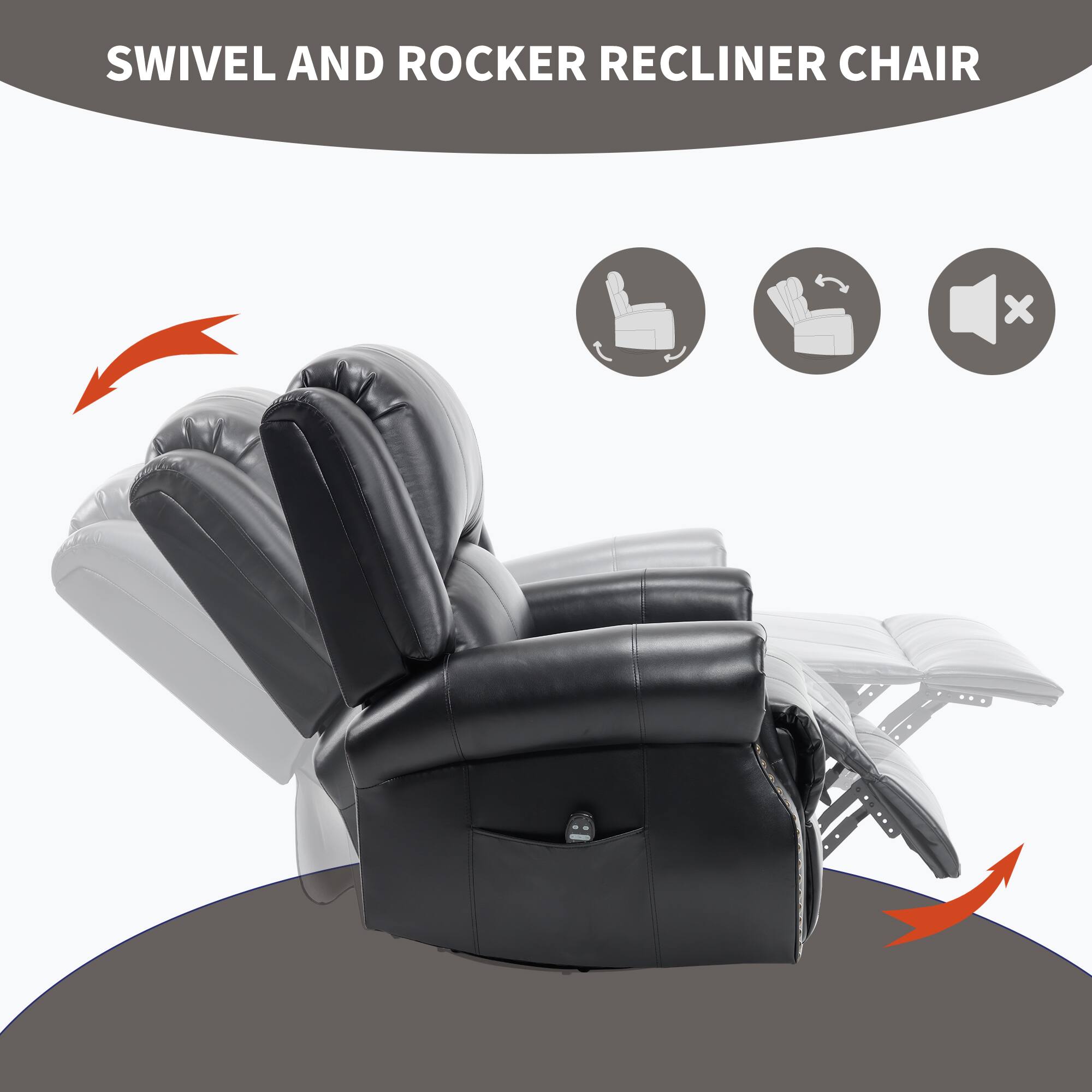 SWIVEL AND ROCKER RECLINER CHAIR
