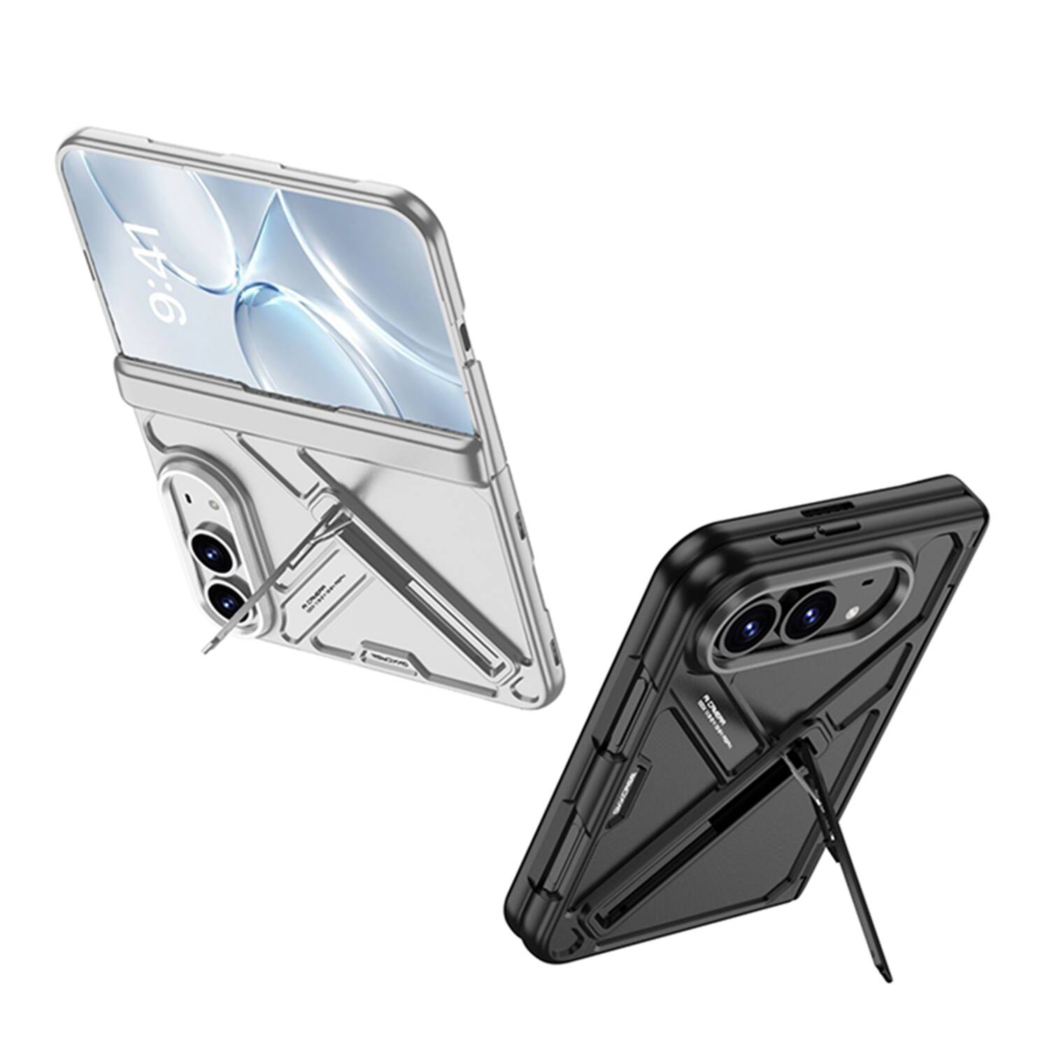 Alt View 1. Dteck - for Apple iPhone Duo Case,Full Hinge Protection with Kickstand and Screen Protector,Shockproof Rugged Hard PC Back Cover - Darkblue.