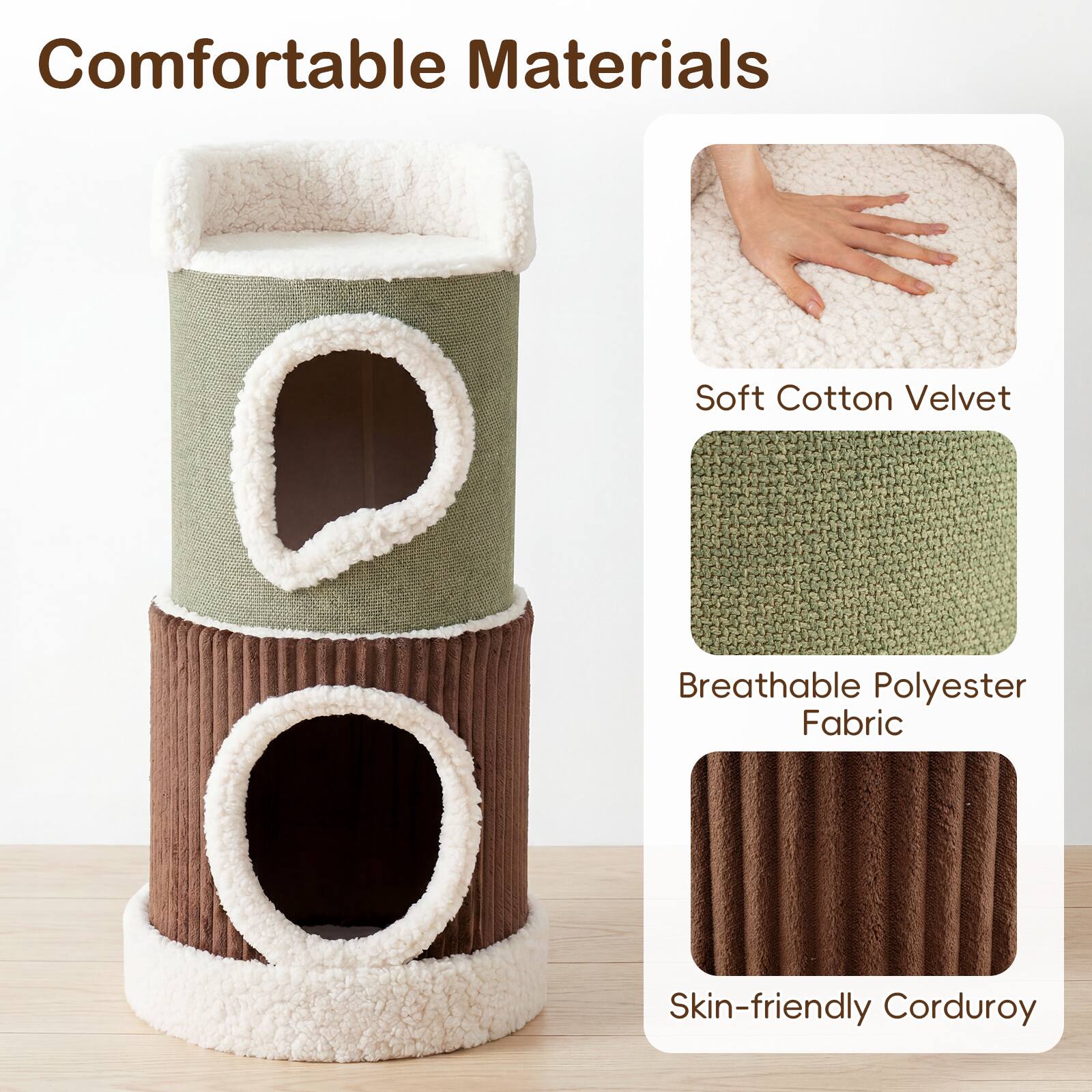 Comfortable Materials

Soft Cotton Velvet

Breathable Polyester Fabric

Skin-friendly Corduroy